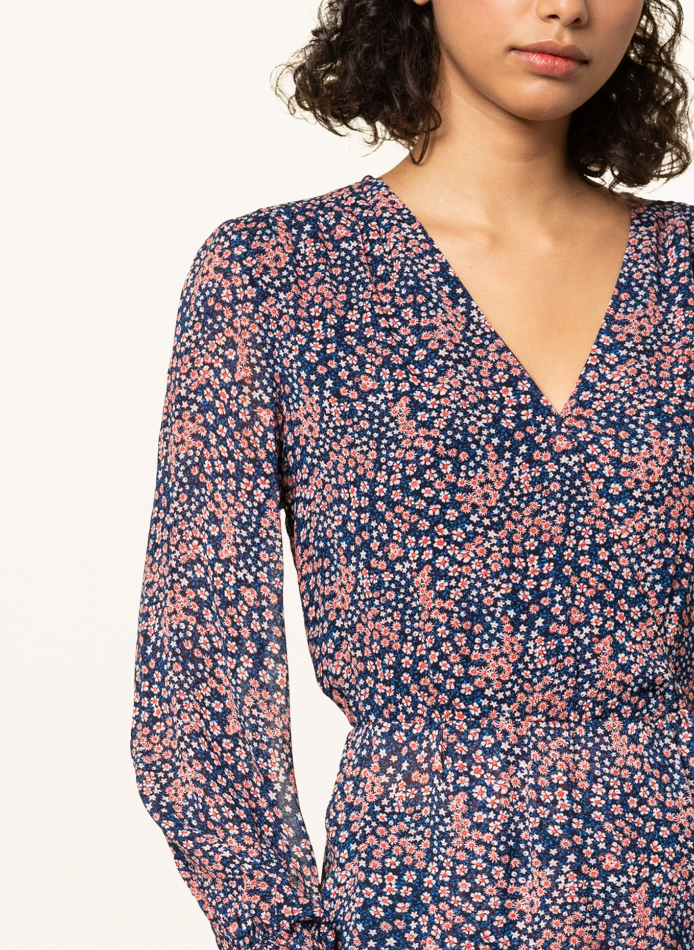 Pepe Jeans Wrap blouse MARISA , Color: BLUE/ RED (Image 4)