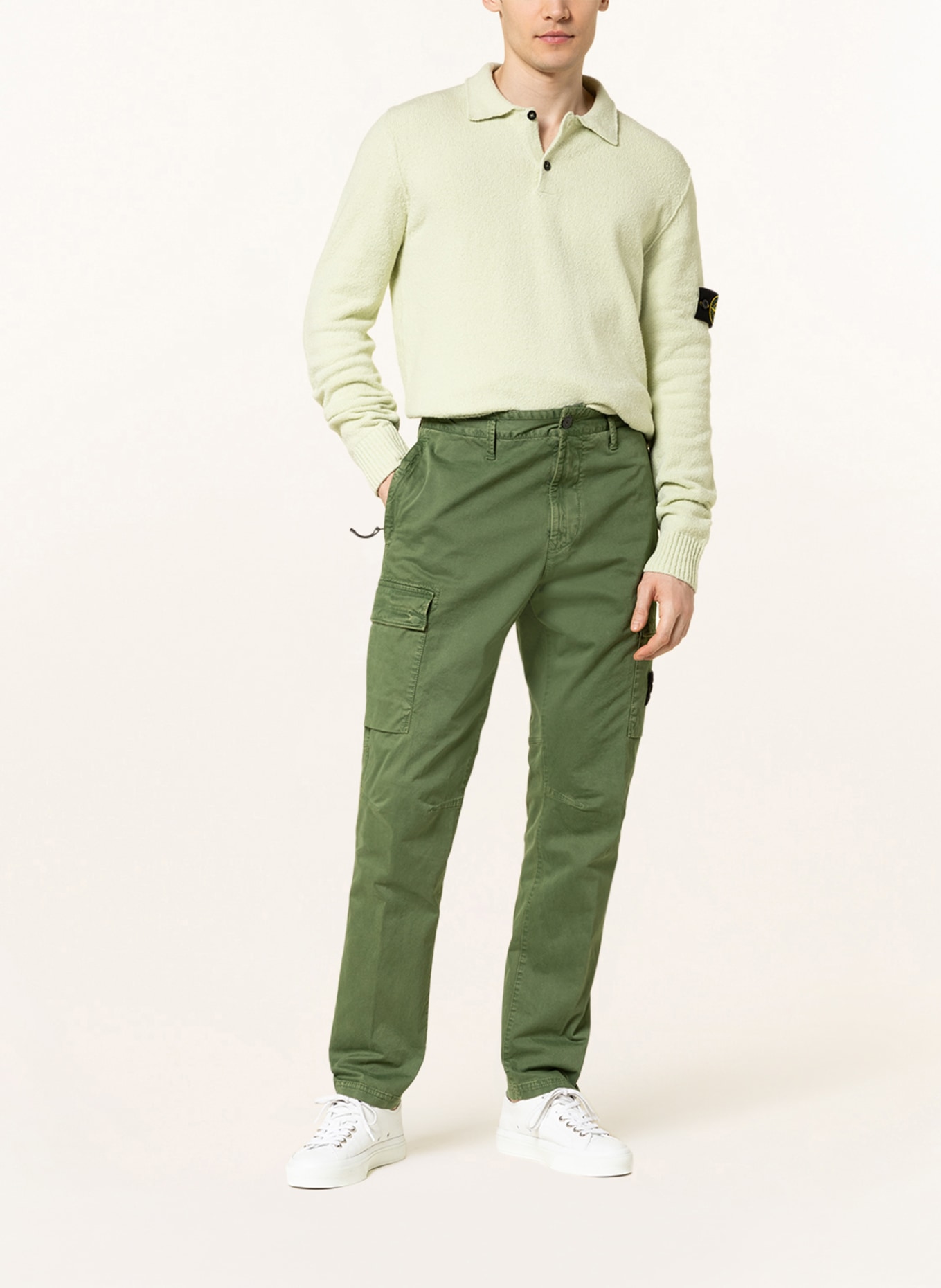 STONE ISLAND Cargo pants regular tapered fit, Color: OLIVE (Image 2)