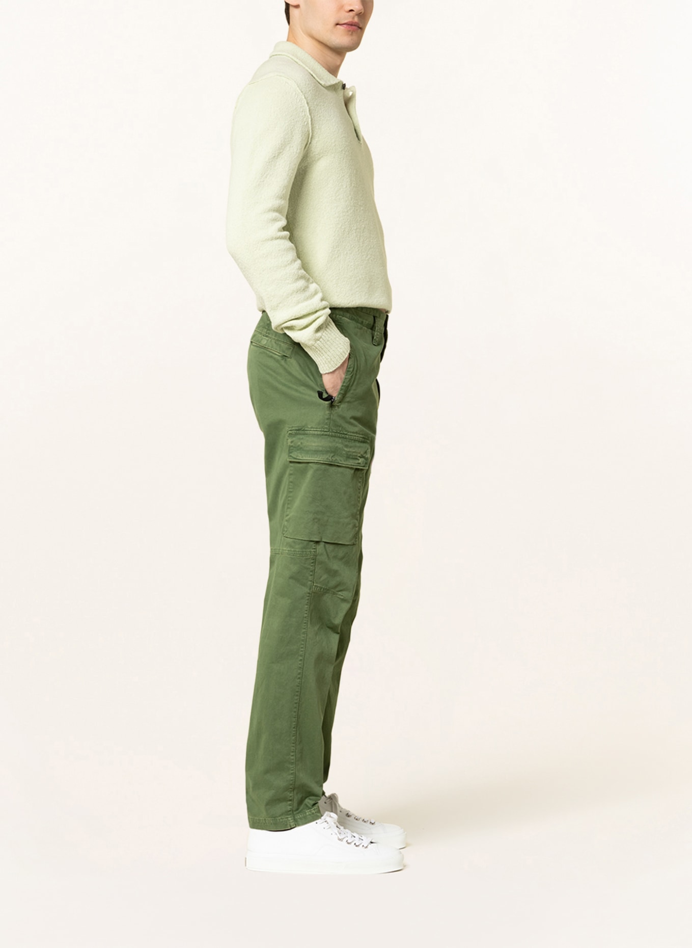 STONE ISLAND Cargo pants regular tapered fit, Color: OLIVE (Image 4)