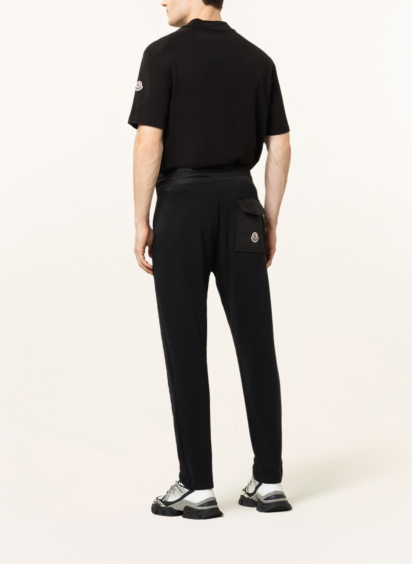 MONCLER Sweatpants in mixed materials, Color: BLACK (Image 3)