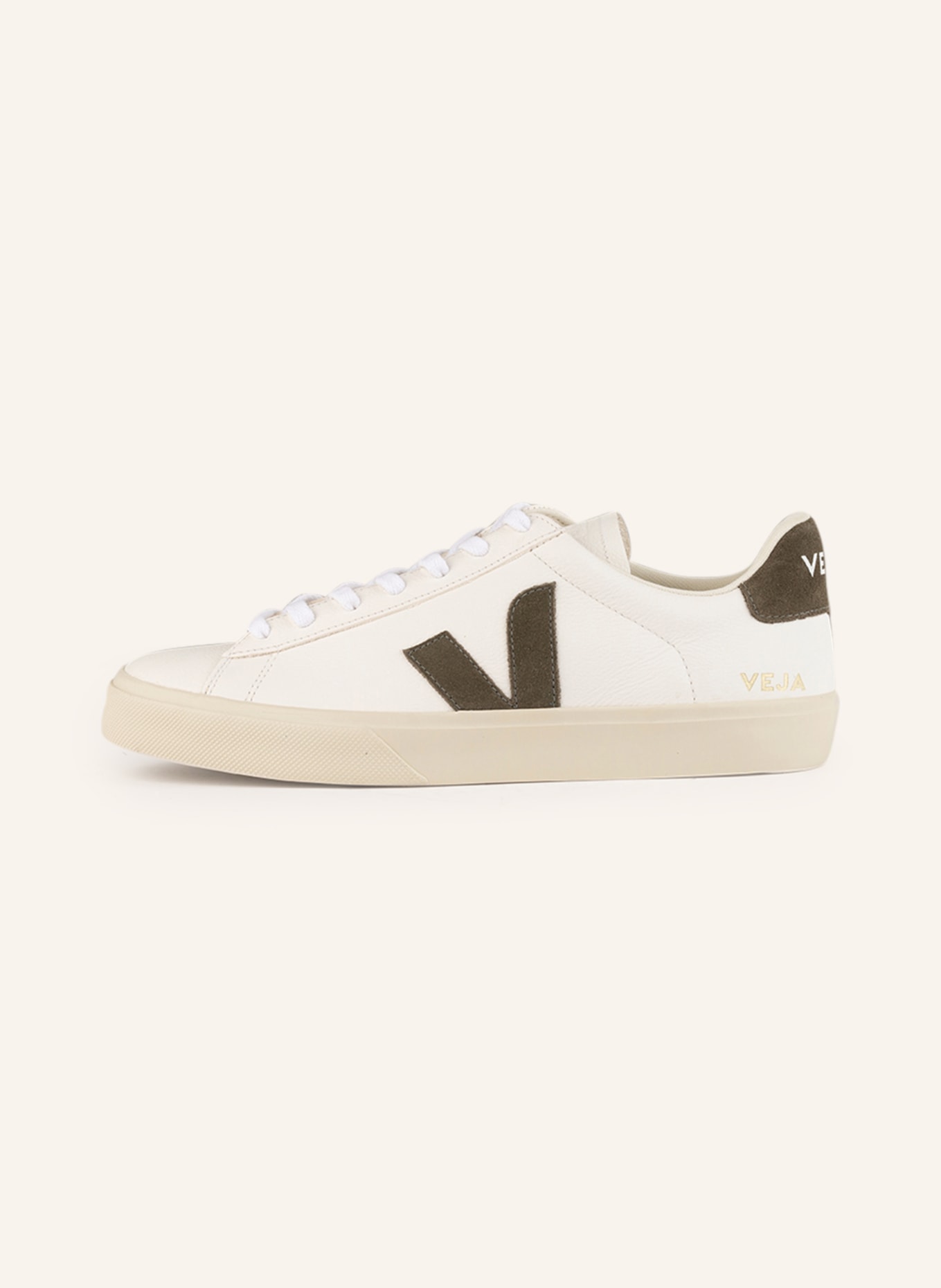VEJA Sneaker CAMPO: WEISS / KHAKI