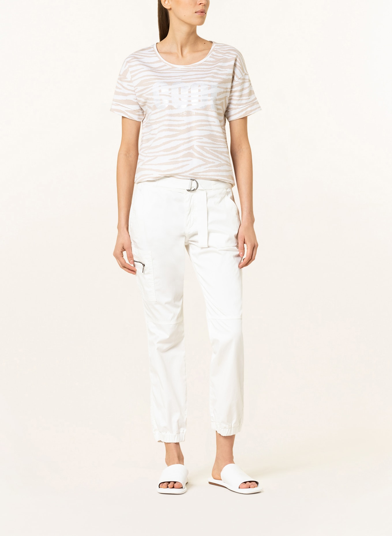 monari T-shirt, Color: BEIGE/ WHITE (Image 2)
