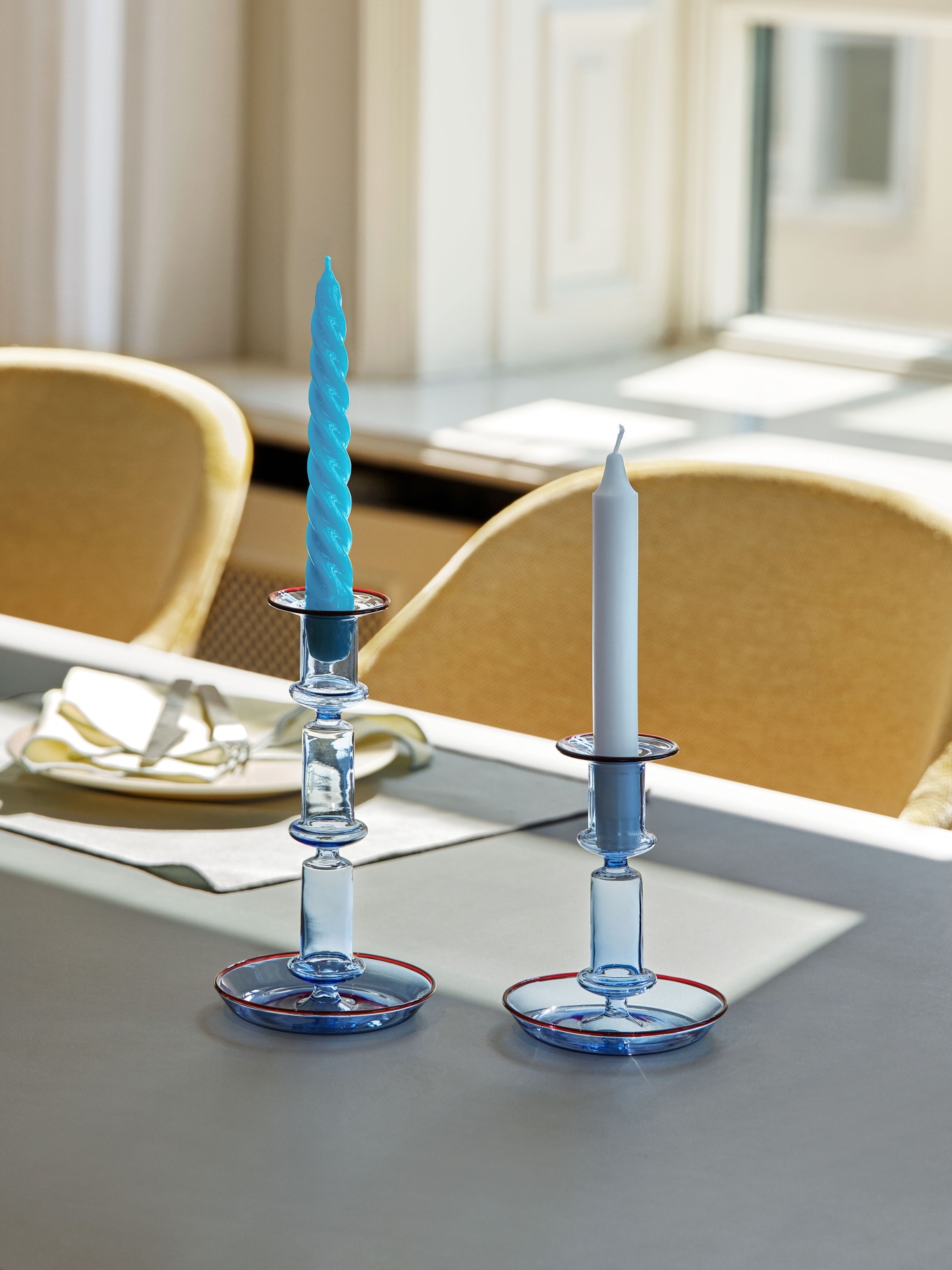 HAY Set of 6 taper candles, Color: BLUE/ LIGHT BLUE/ BLUE GRAY (Image 2)