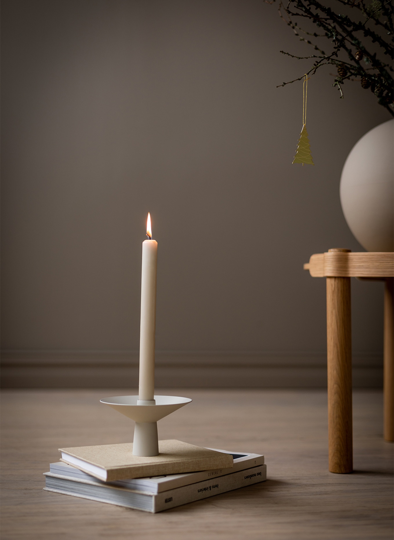 COOEE Design Candleholder UMA, Color: LIGHT BROWN (Image 4)