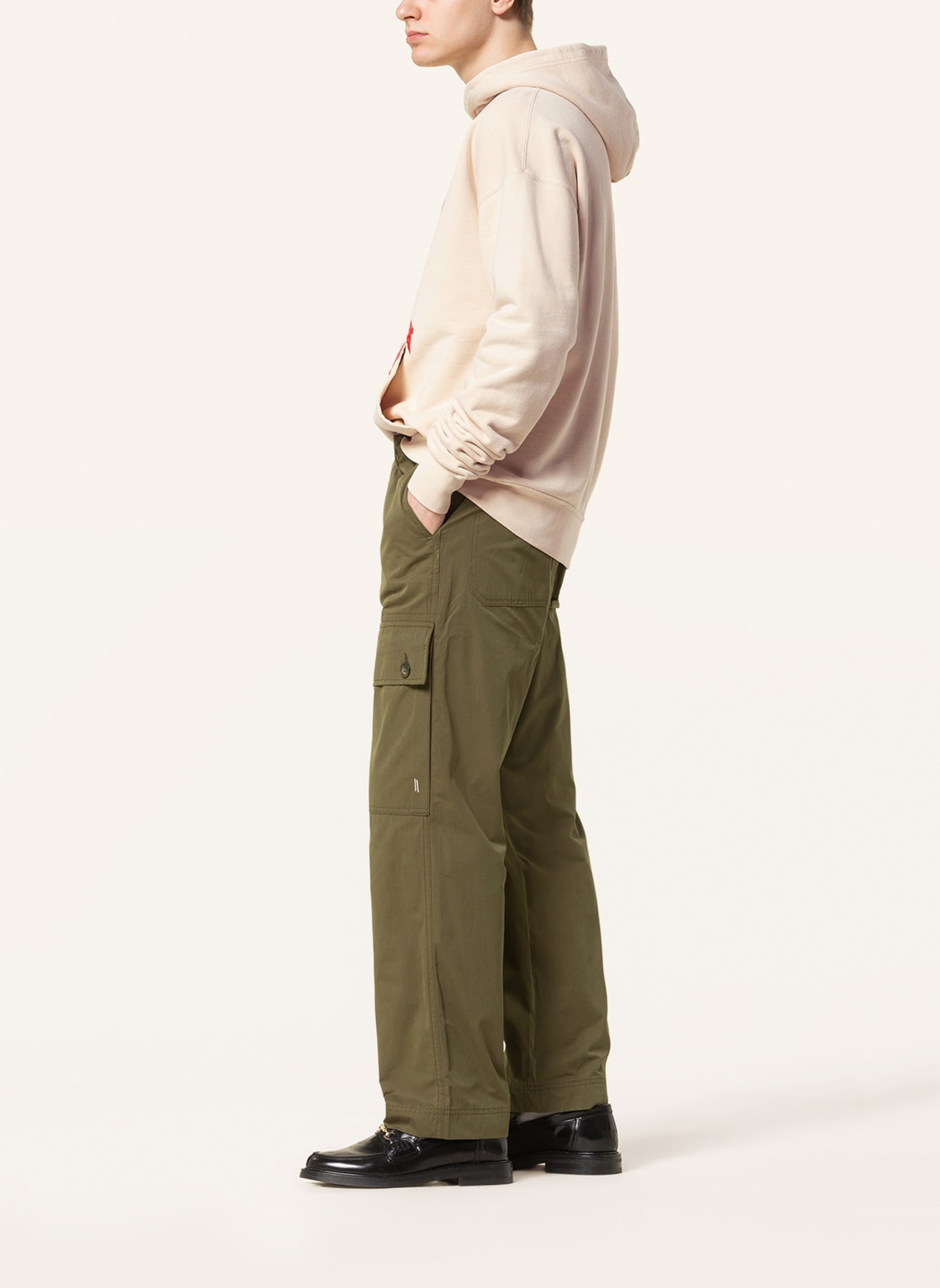 BEAUTIFUL STRUGGLES Cargo pants oversized fit , Color: OLIVE (Image 4)