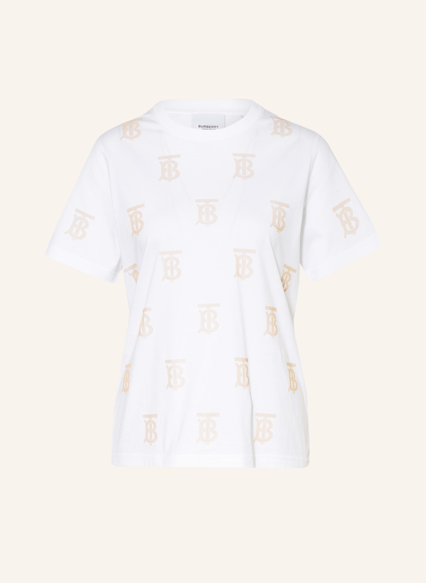 BURBERRY T-shirt MARGOT, Color: WHITE/ BEIGE (Image 1)
