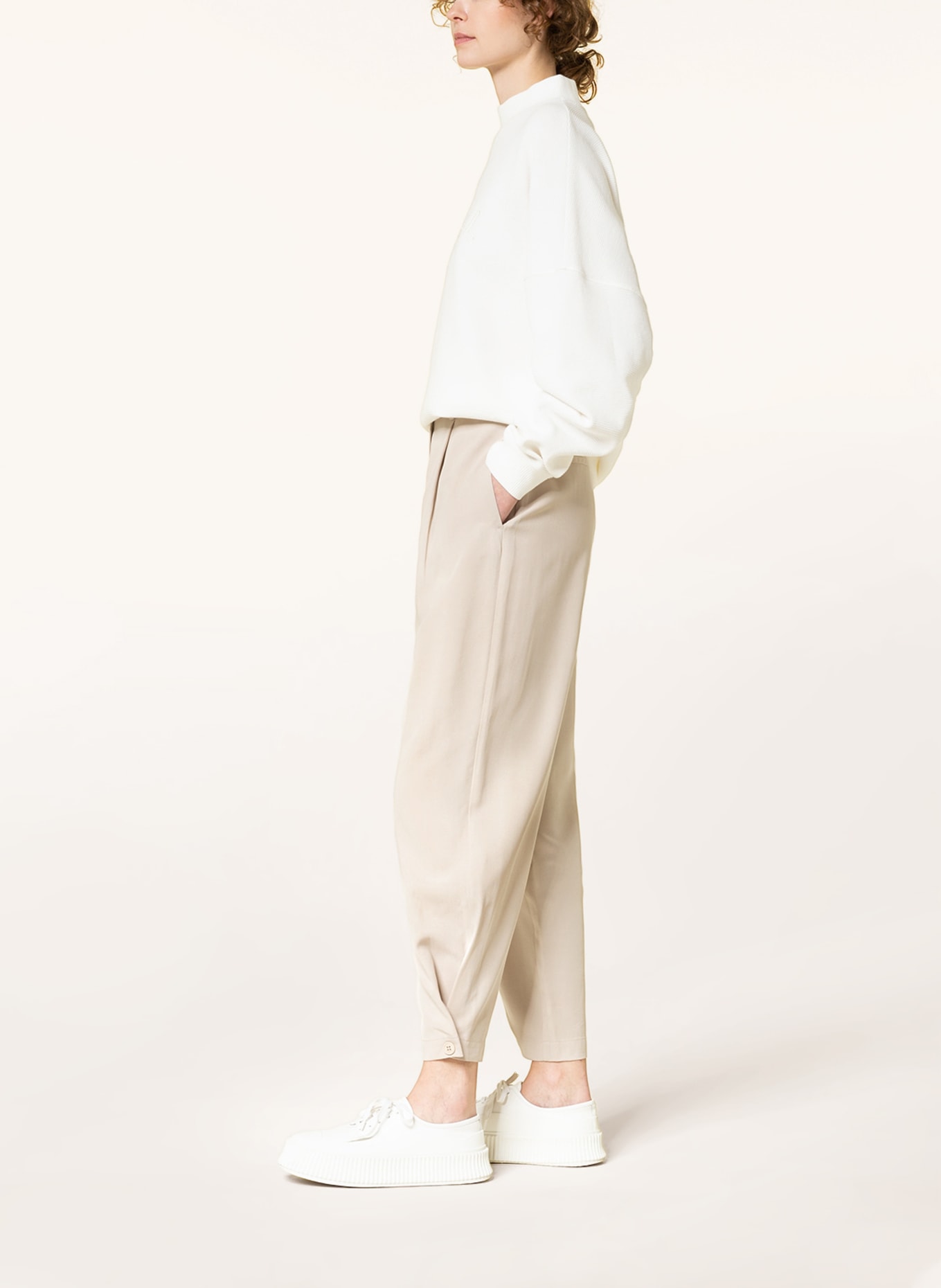 KARO KAUER 7/8 trousers, Color: CREAM (Image 4)