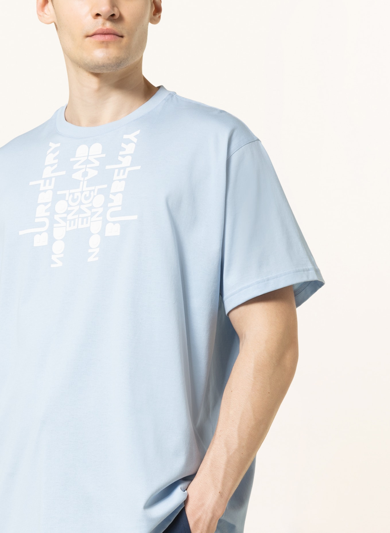 BURBERRY T-Shirt SYLAS, Farbe: HELLBLAU (Bild 4)