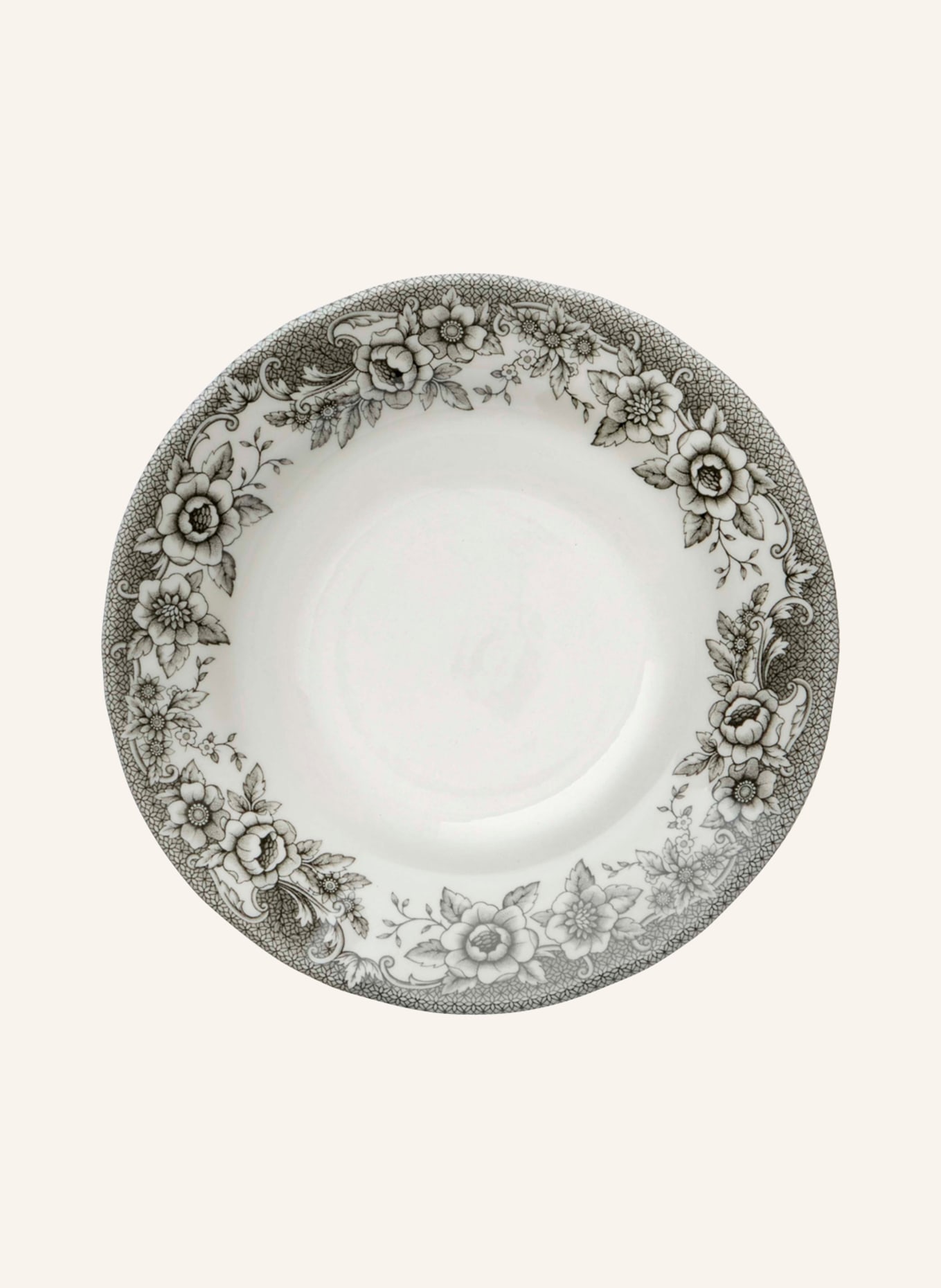 BUNGALOW DENMARK Set of 2 soup plates OXFORD, Color: ECRU/ BLACK (Image 2)