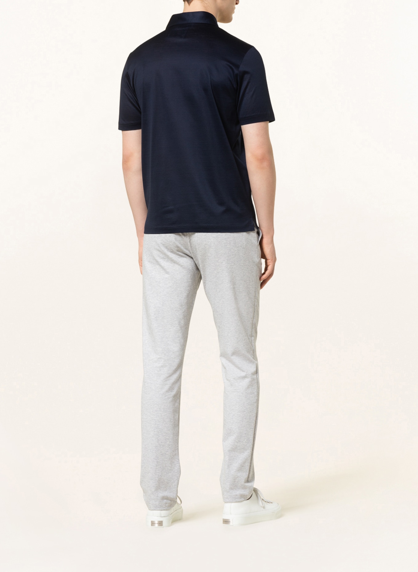 GRAN SASSO Jersey-Poloshirt: DUNKELBLAU