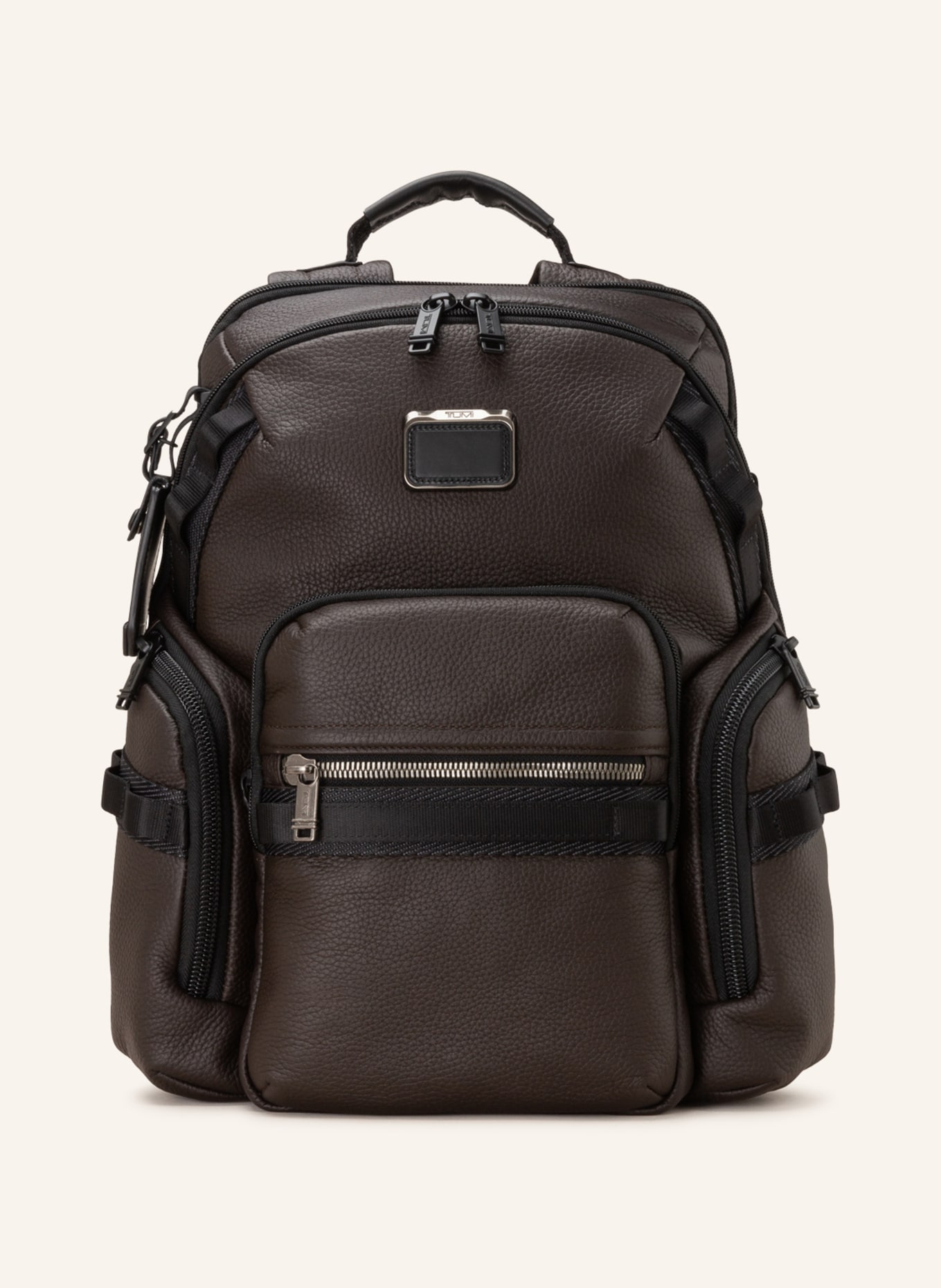TUMI ALPHA BRAVO backpack NAVIGATION with laptop compartment, Color: DARK BROWN (Image 1)