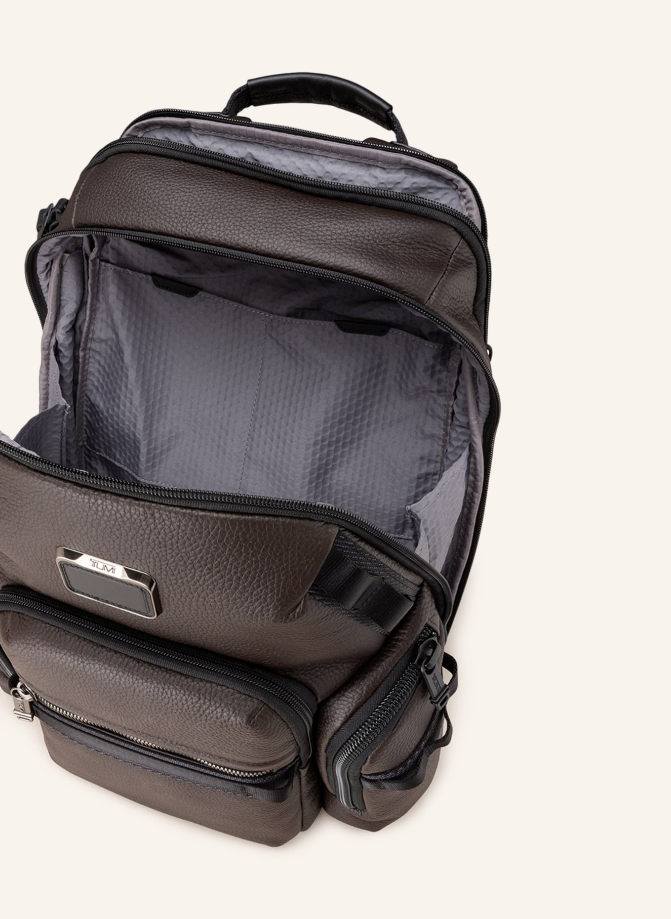 TUMI ALPHA BRAVO backpack NAVIGATION with laptop compartment, Color: DARK BROWN (Image 3)