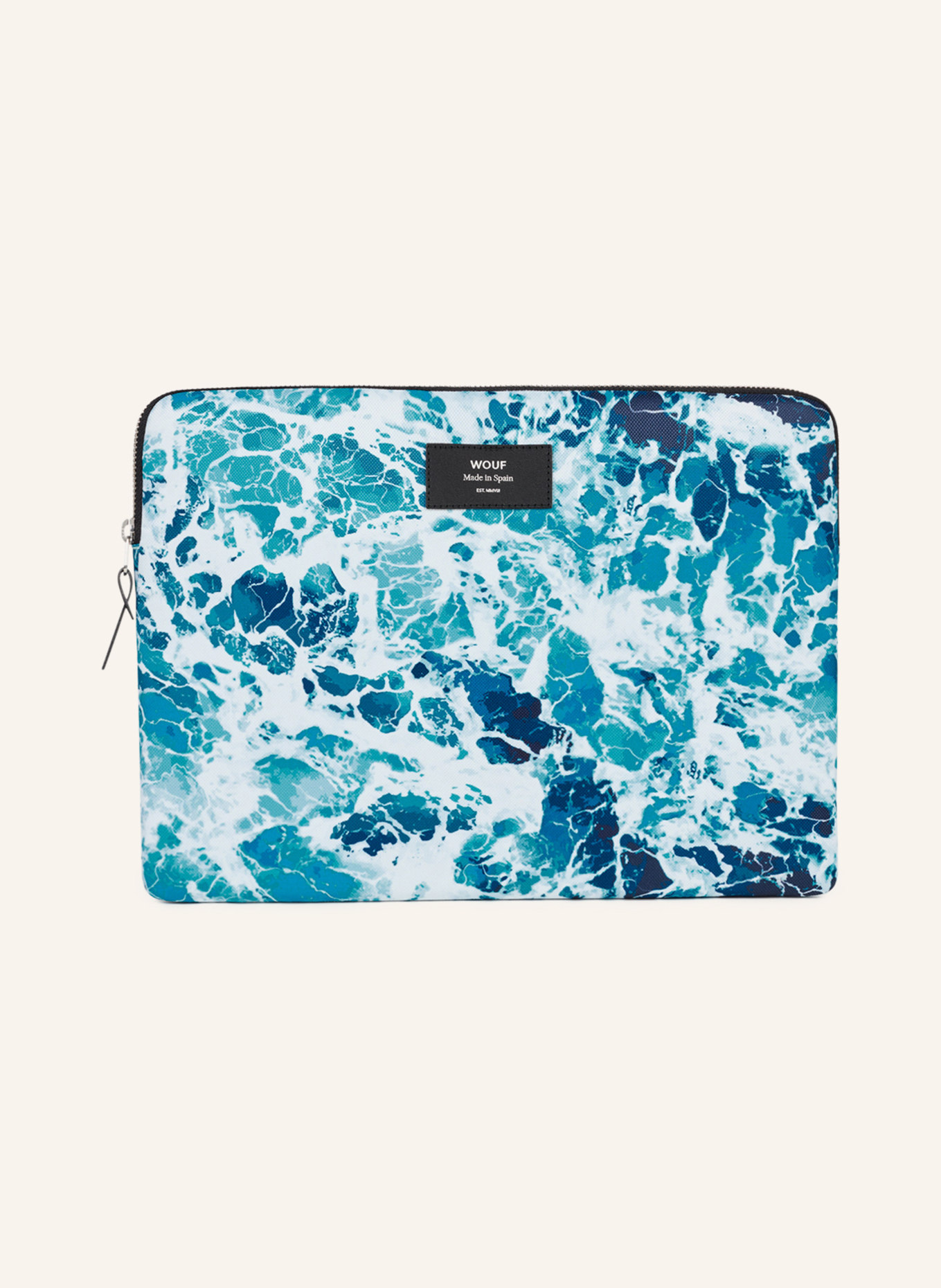 WOUF Laptop sleeve WAVES, Color: TURQUOISE/ BLUE/ WHITE (Image 1)