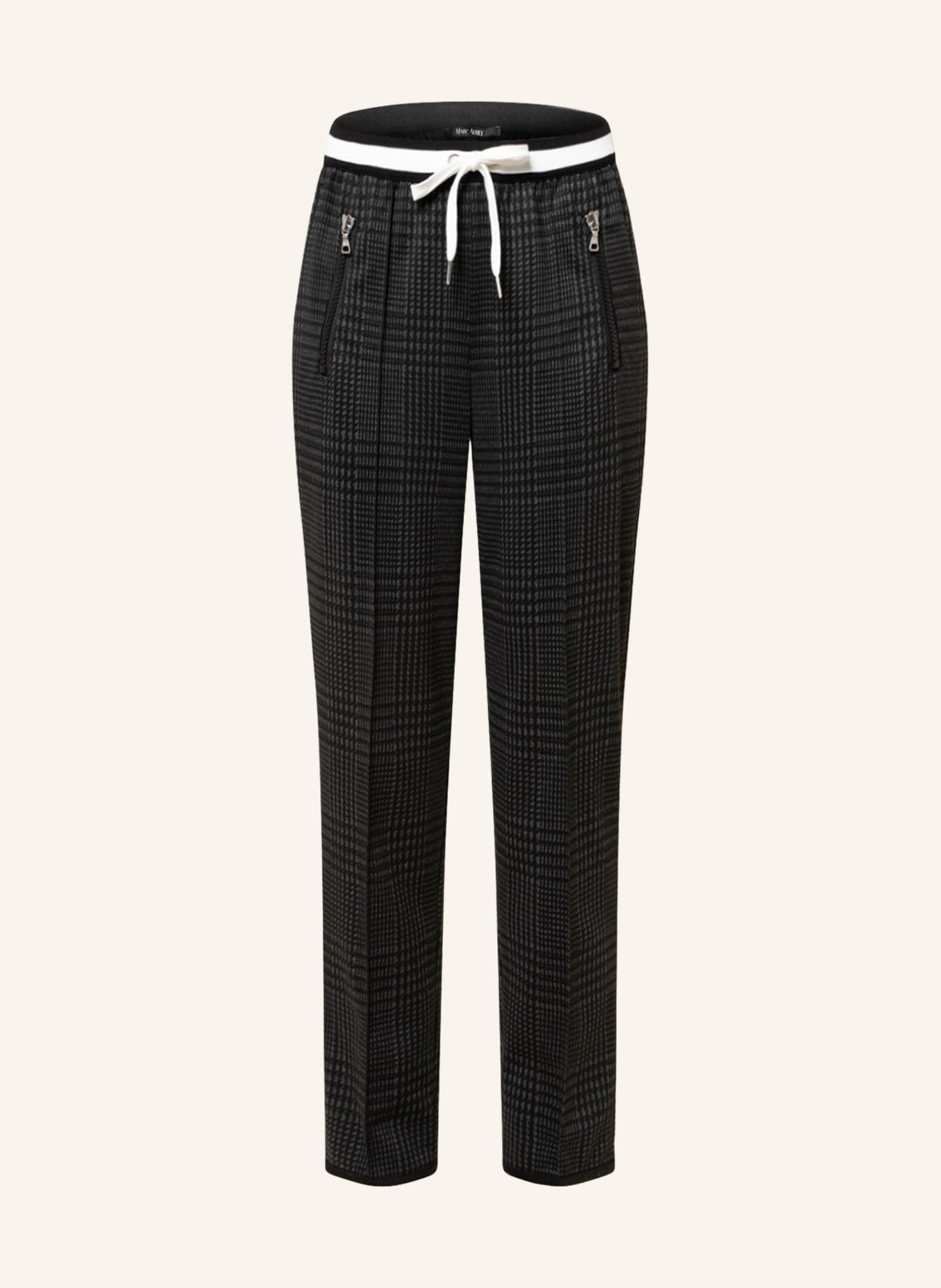 MARC AUREL Trousers in jogger style, Color: BLACK/ DARK GRAY (Image 1)