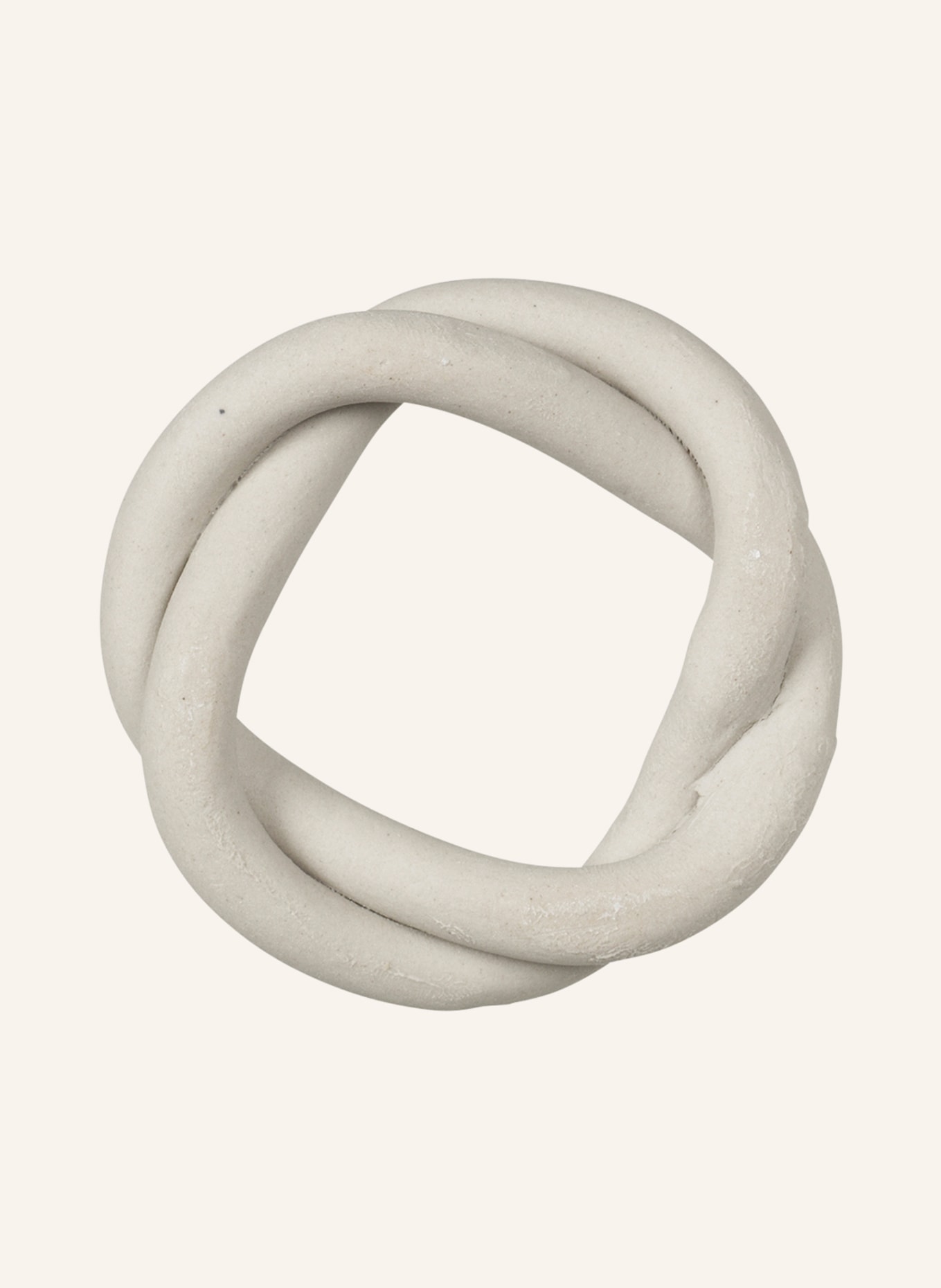 BROSTE COPENHAGEN Set of 6 napkin rings BRAID, Color: CREAM (Image 3)