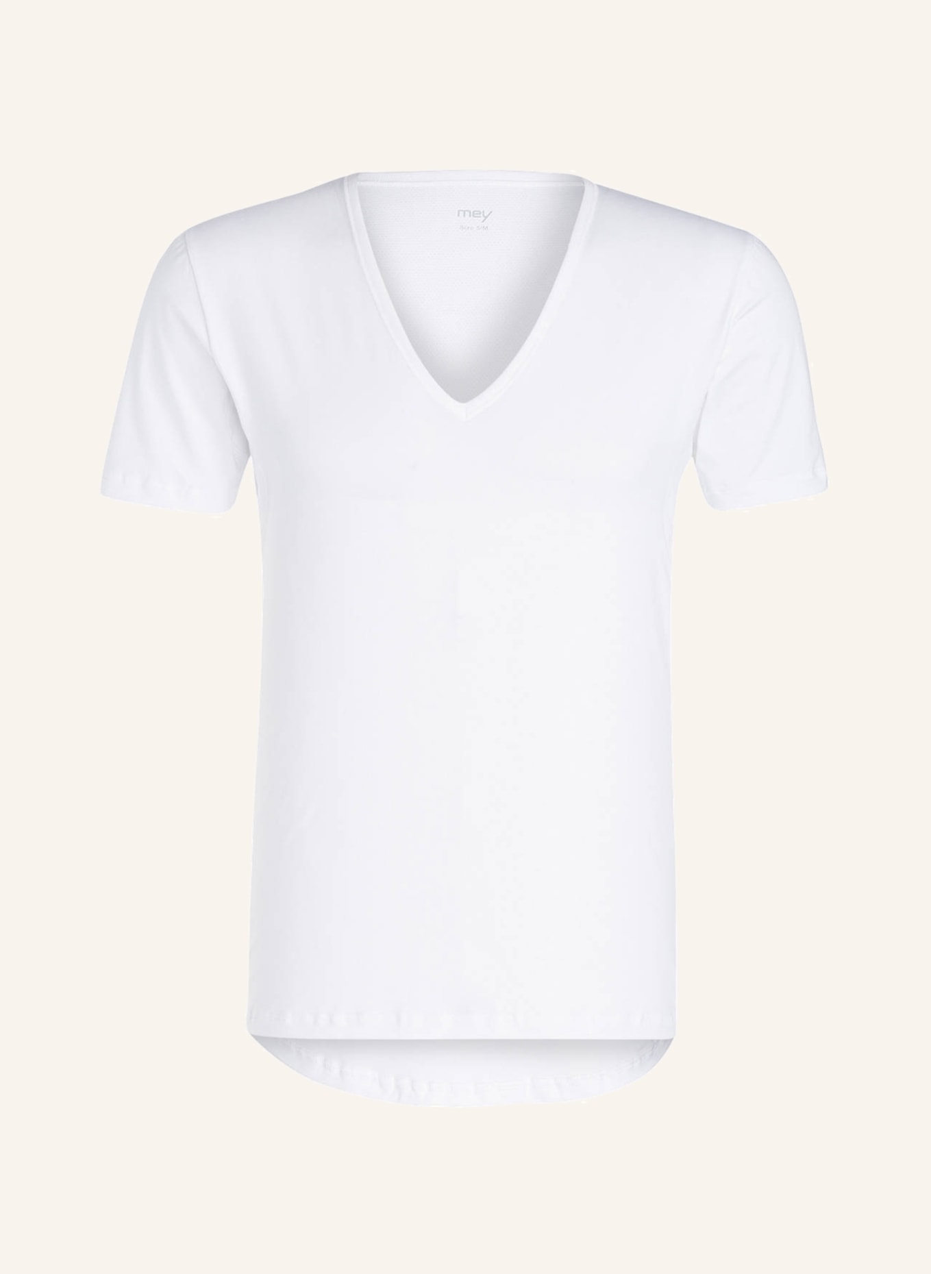 mey V-shirt series DRY COTTON, Color: WHITE (Image 1)