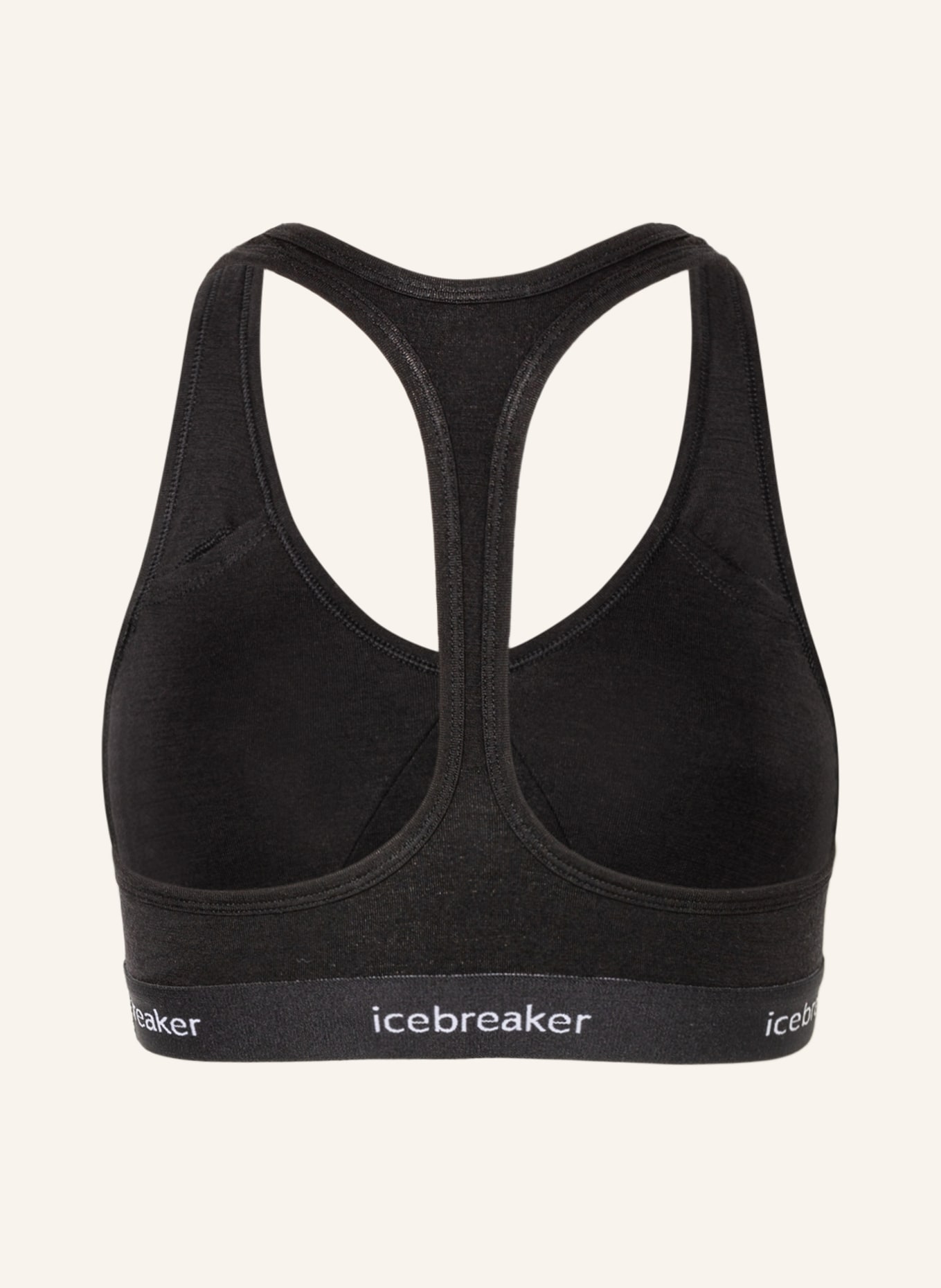 icebreaker Sports bra MERINO SPRITE RACERBACK, Color: BLACK (Image 2)