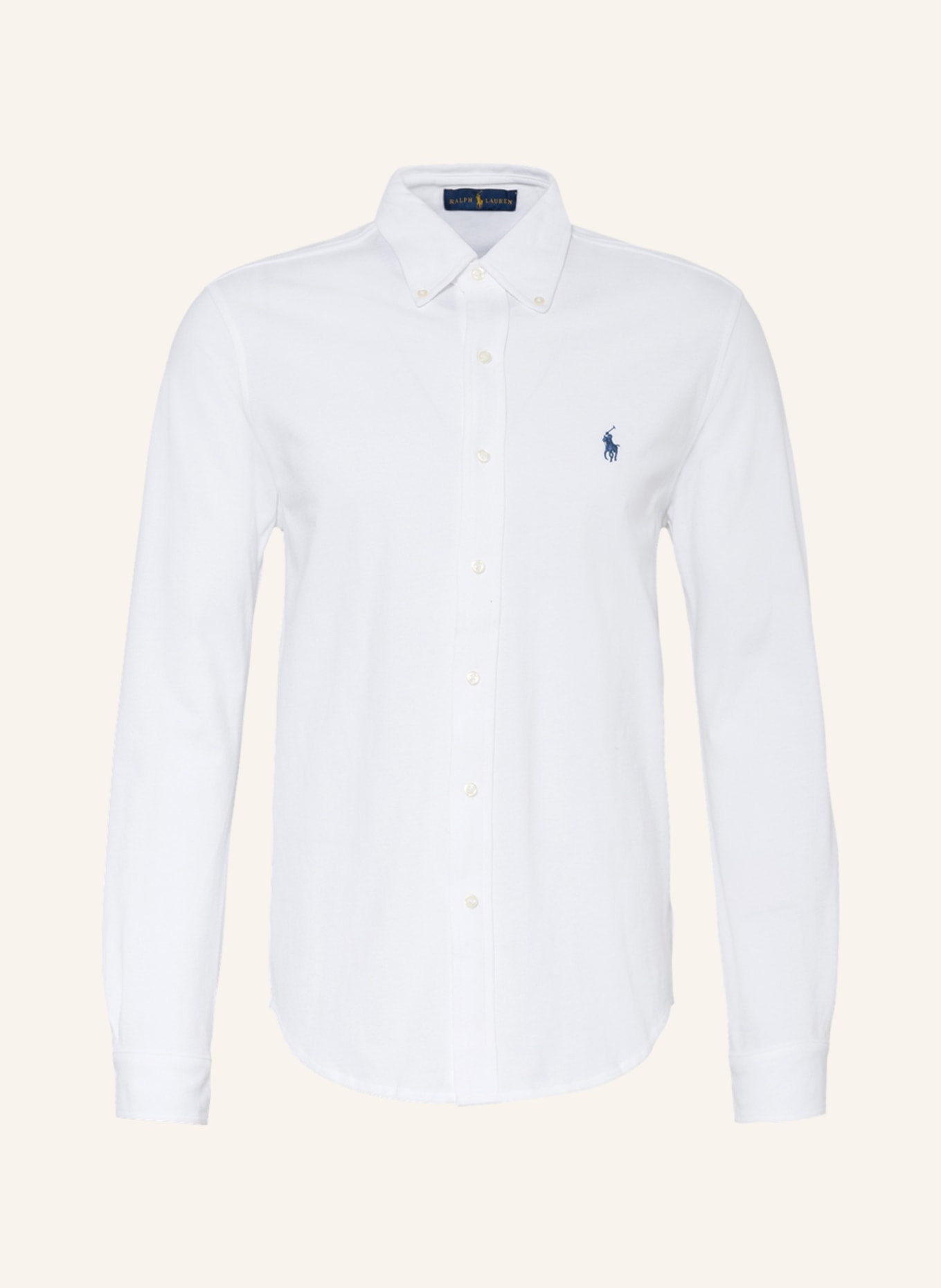 POLO RALPH LAUREN Piqué-Hemd Custom Fit, Farbe: WEISS (Bild 1)