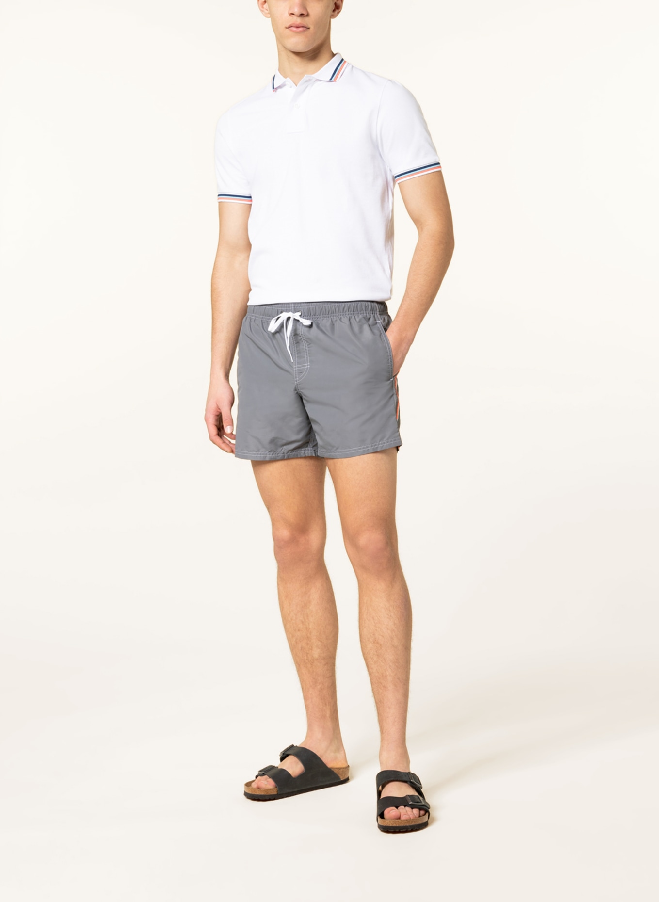 SUNDEK Piqué-Poloshirt BRICE Regular Fit, Farbe: WEISS (Bild 2)