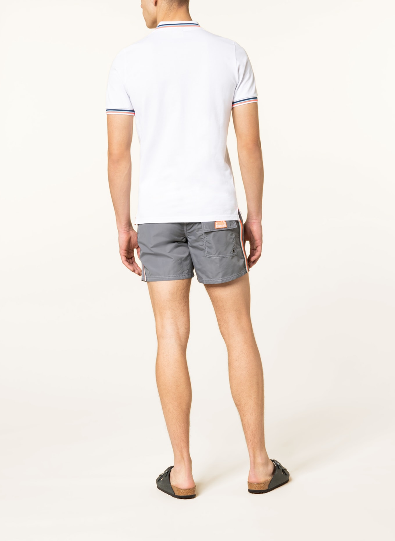 SUNDEK Piqué polo shirt BRICE regular fit, Color: WHITE (Image 3)