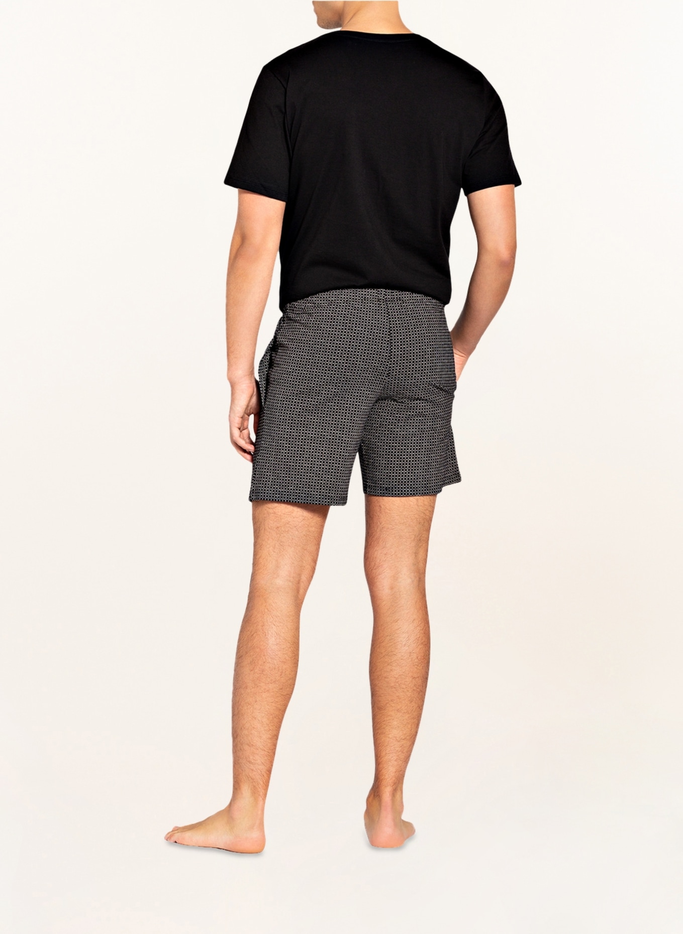 SCHIESSER Pajama shorts MIX+RELAX, Color: BLACK/ WHITE (Image 3)