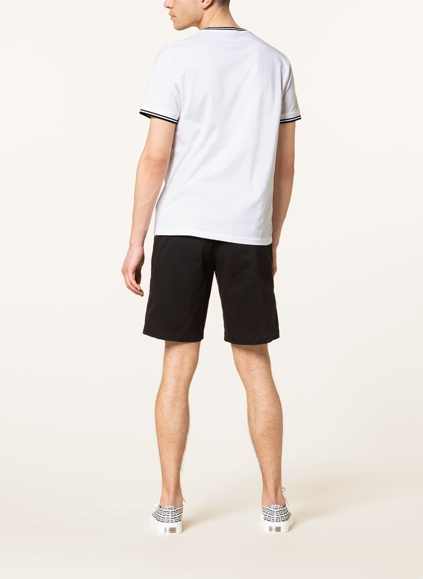FRED PERRY T-shirt M1588, Color: WHITE/ BLUE (Image 3)