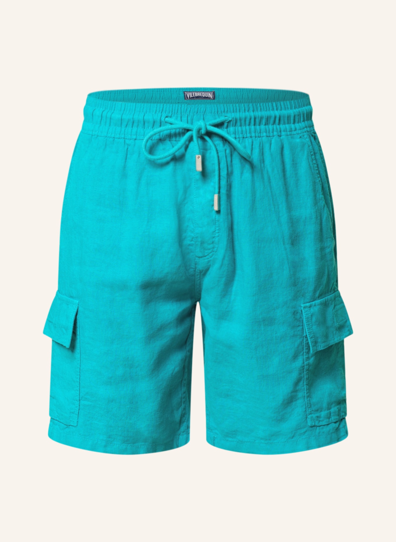 VILEBREQUIN Linen shorts BAIE , Color: TURQUOISE (Image 1)