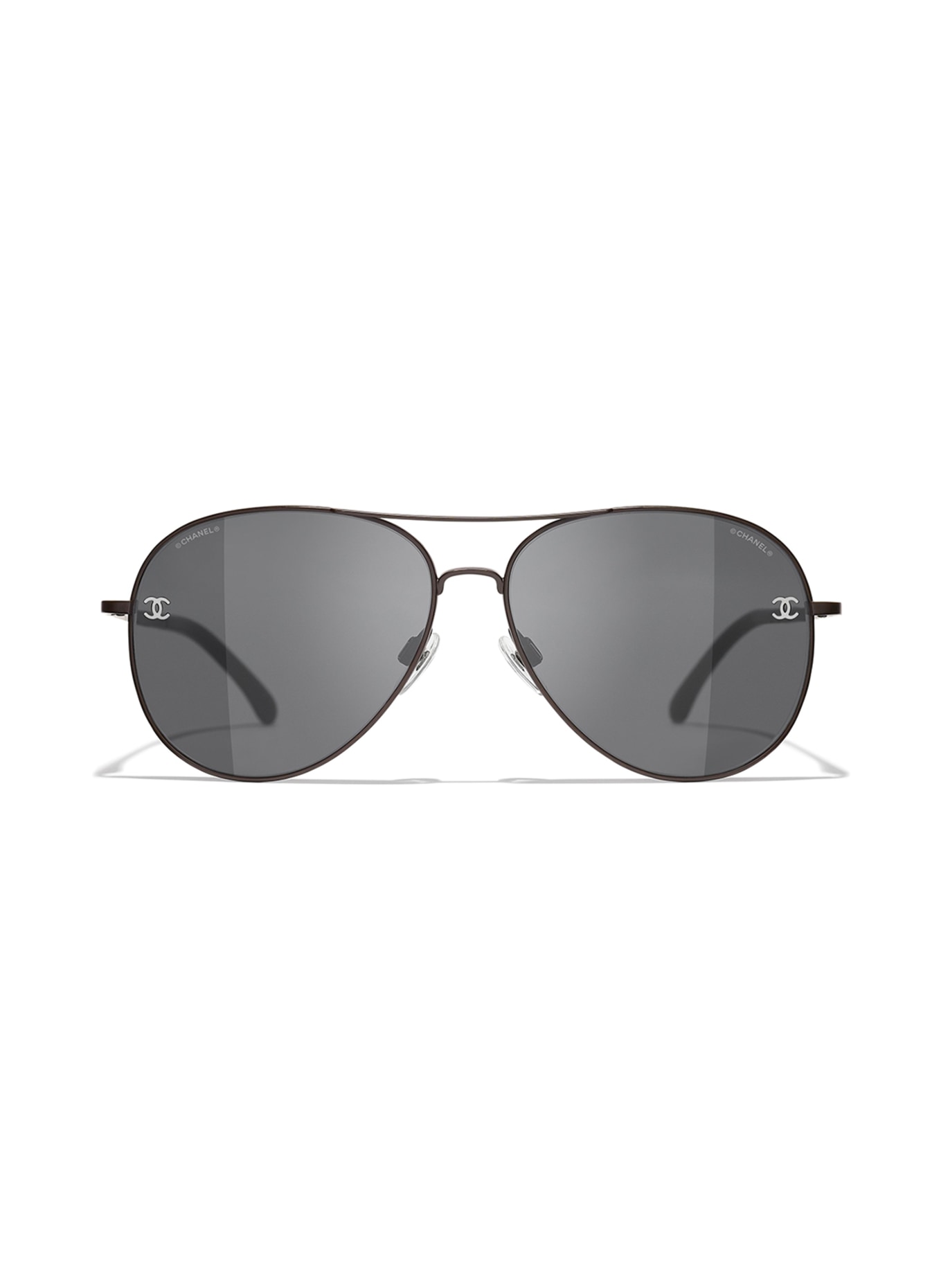 CHANEL Aviator sunglasses, Color: C1128759 - MATTE DARK BROWN/ DARK GRAY (Image 2)
