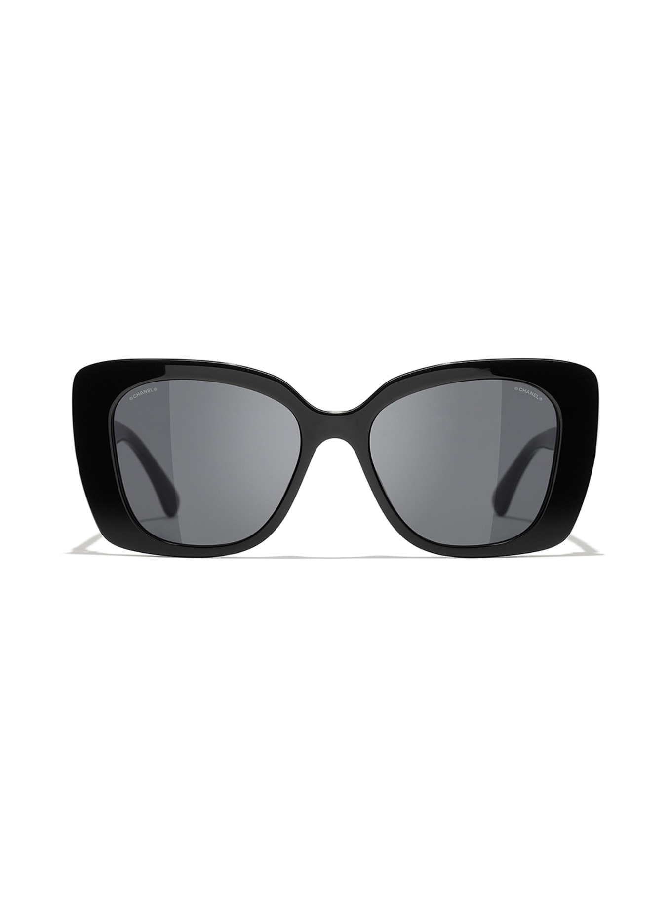 CHANEL Quadratische Sonnenbrille: 1026S4 - SCHWARZ/ GRAU