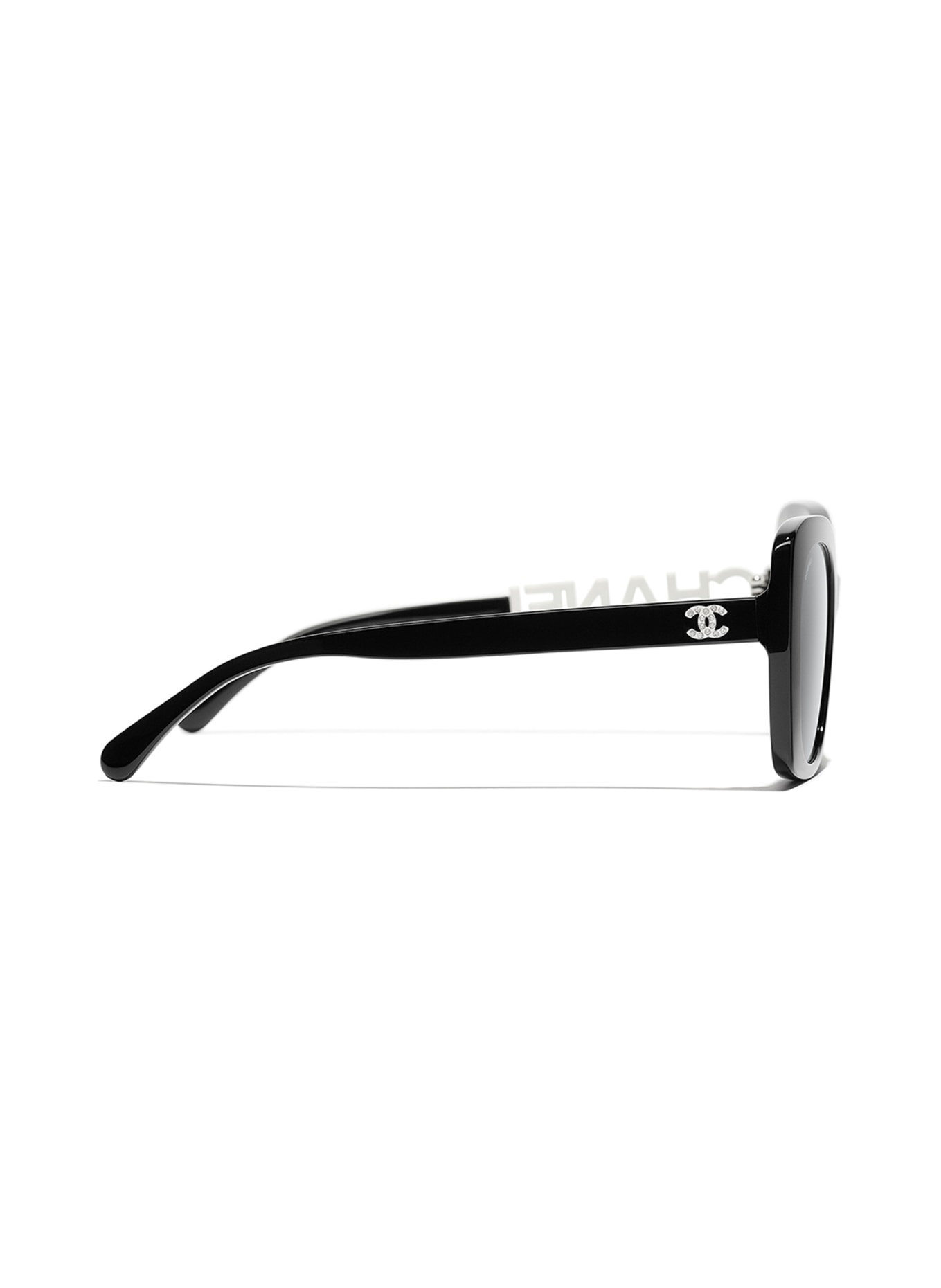 CHANEL Quadratische Sonnenbrille: 1026S4 - SCHWARZ/ GRAU
