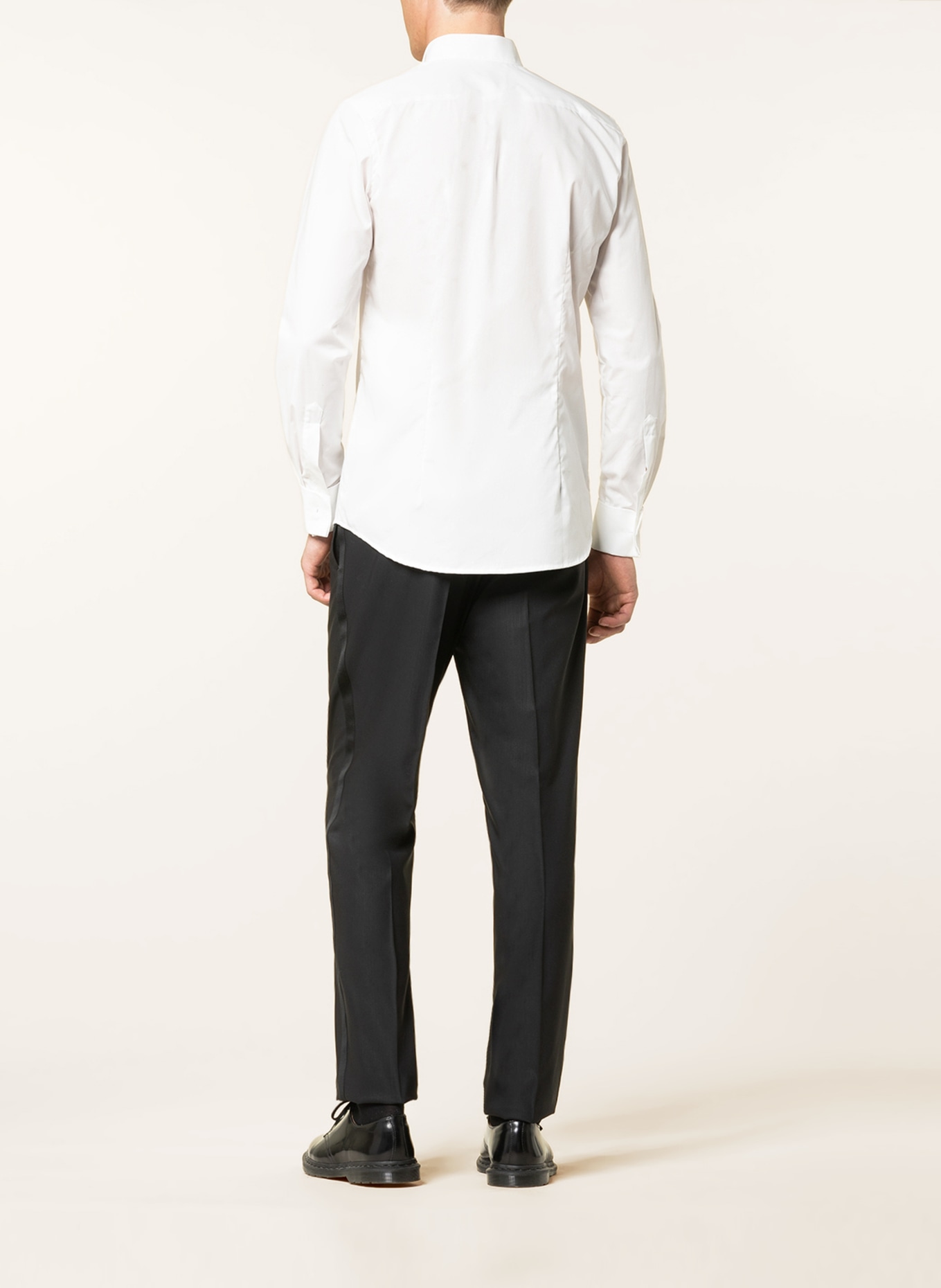 WILVORST Tuxedo shirt body fit , Color: WHITE (Image 3)