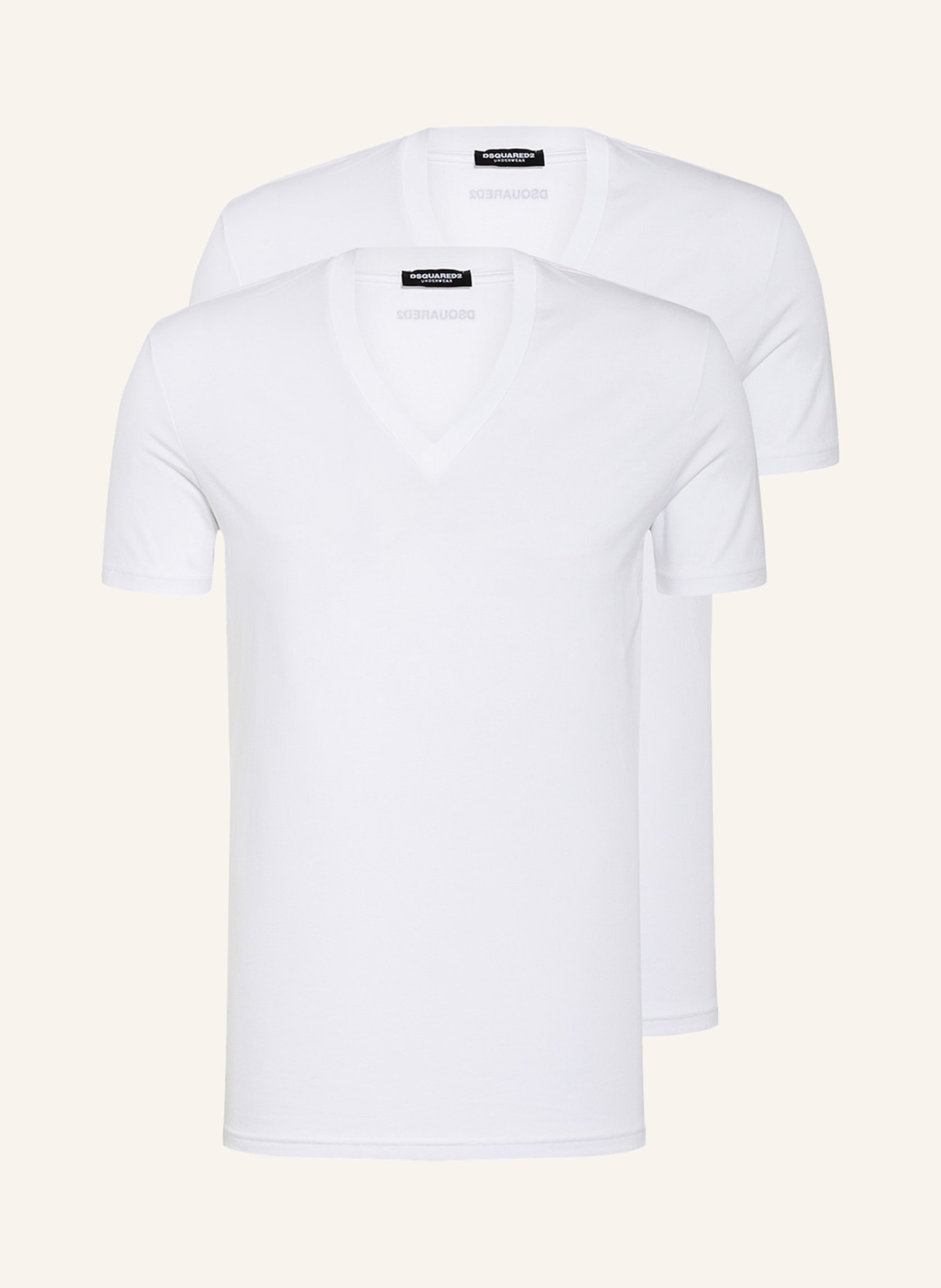 DSQUARED2 2-pack V-neck shirts , Color: WHITE (Image 1)