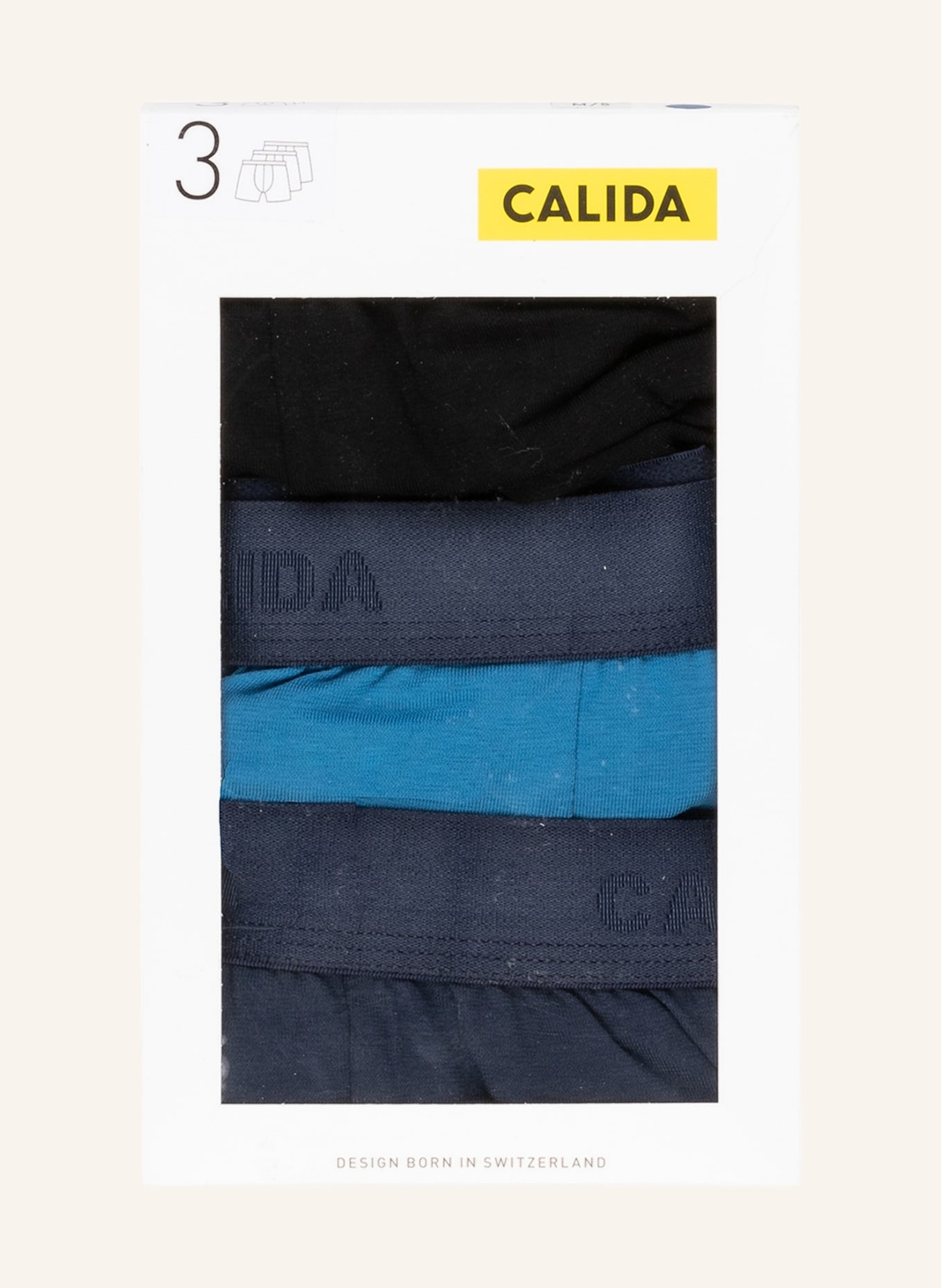 CALIDA 3er-Pack Boxershorts NATURAL BENEFIT , Farbe: SCHWARZ/ HELLBLAU/ BLAU (Bild 3)