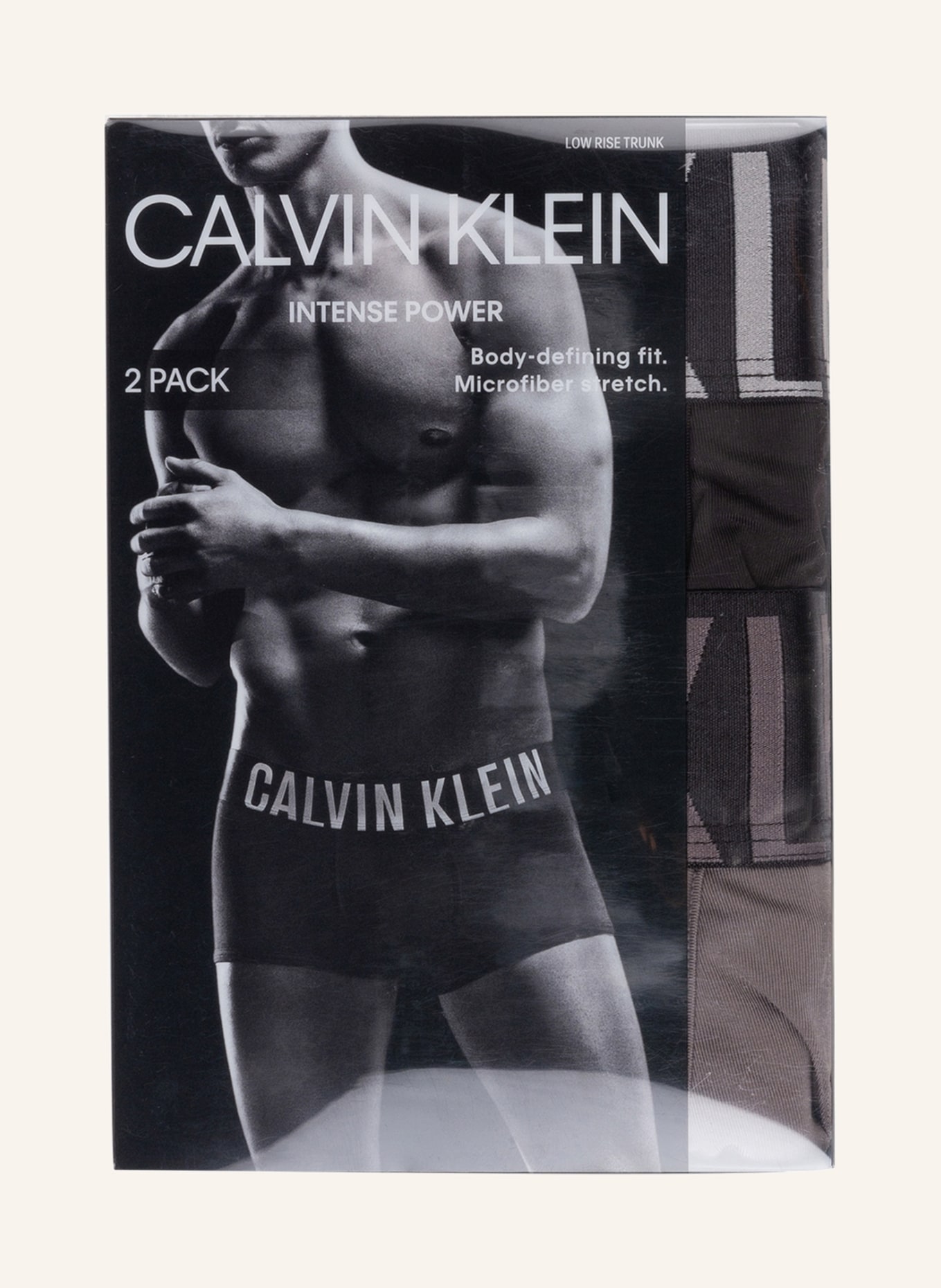 Calvin Klein 2er-Pack Boxershorts INTENSE POWER Low Rise, Farbe: SCHWARZ/ GRAU (Bild 3)
