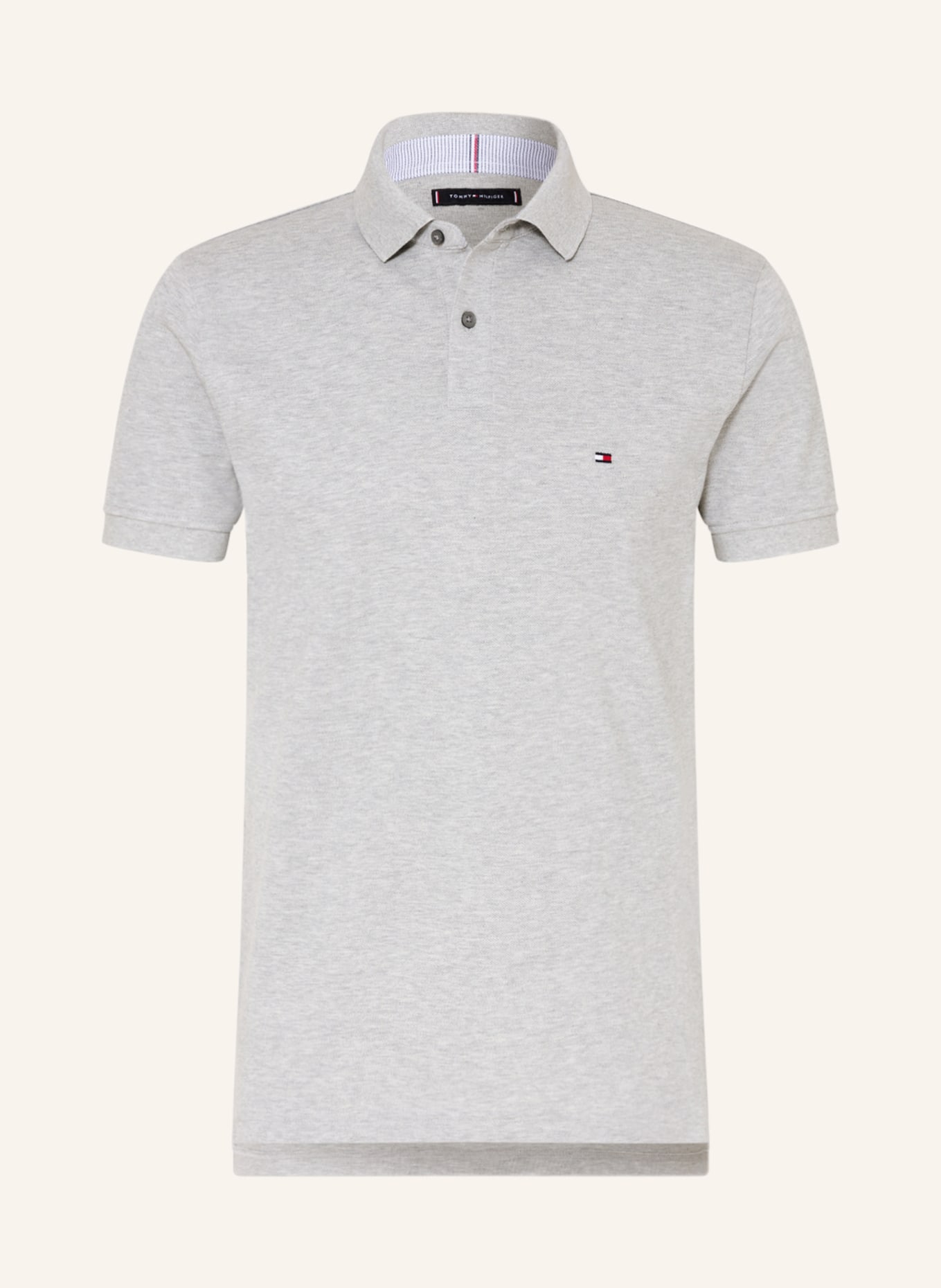 TOMMY HILFIGER Piqué-Poloshirt Regular Fit, Farbe: GRAU (Bild 1)