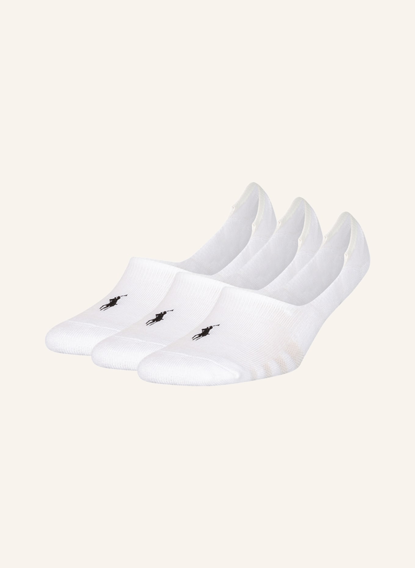 POLO RALPH LAUREN Sneaker ponožky, 3 páry v balení , Barva: 002 white/black (Obrázek 1)