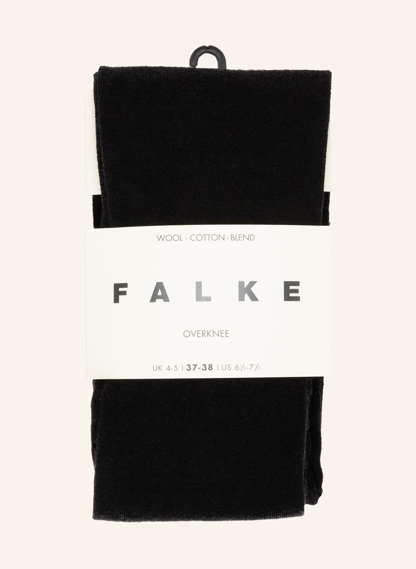 FALKE Thigh-high stockings STRIGGINGS with merino wool, Color: 3009 BLACK (Image 2)