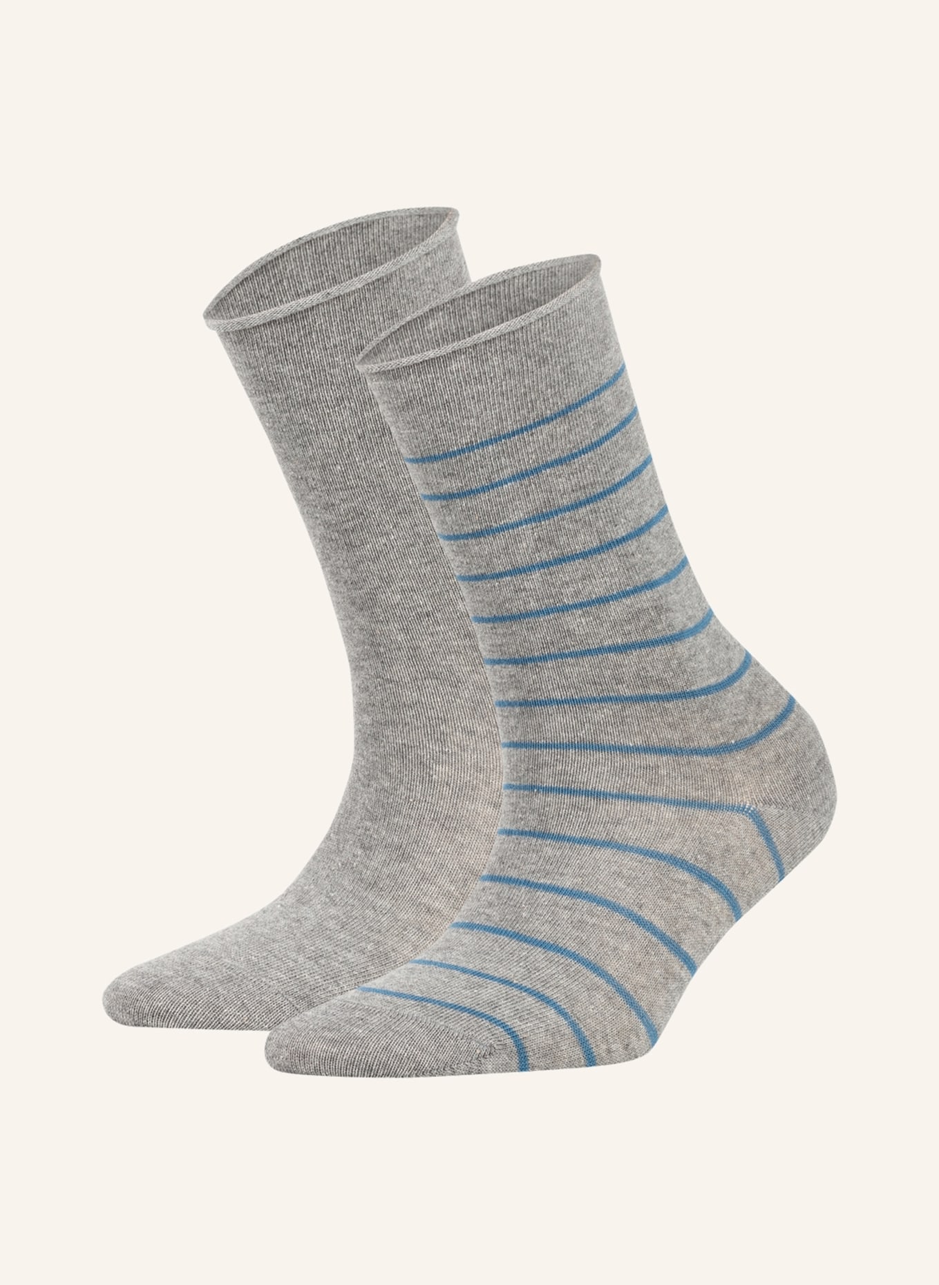 FALKE 2-pack socks HAPPY , Color: 3390 LIGHT GREYMEL. (Image 1)