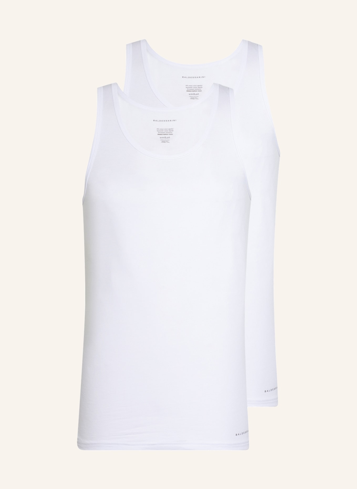 BALDESSARINI 2-pack Undershirts , Color: WHITE (Image 1)