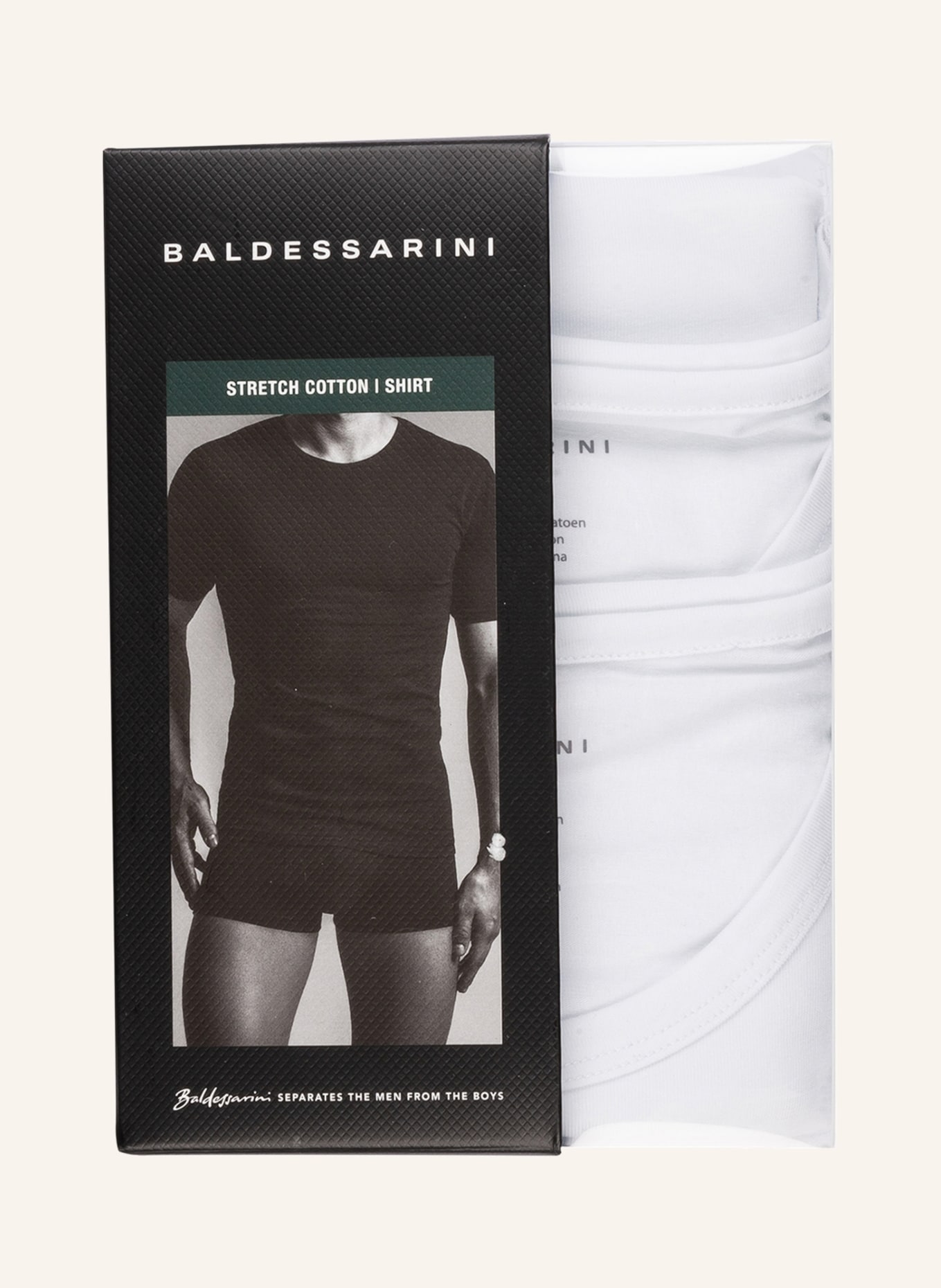 BALDESSARINI 2-pack V-shirts, Color: WHITE (Image 3)