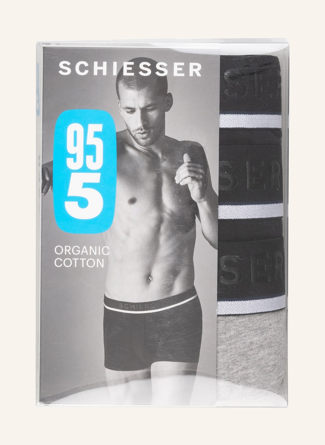SCHIESSER 3-pack boxer shorts 95/5, Color: BLACK/ LIGHT GRAY (Image 3)