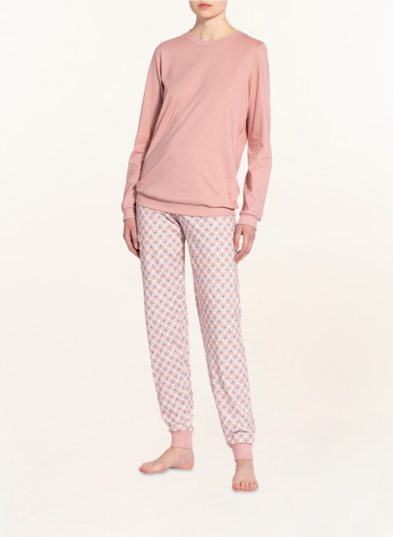 CALIDA Pajamas LOVELY NIGHTS , Color: ROSE/ WHITE/ LIGHT BLUE (Image 2)