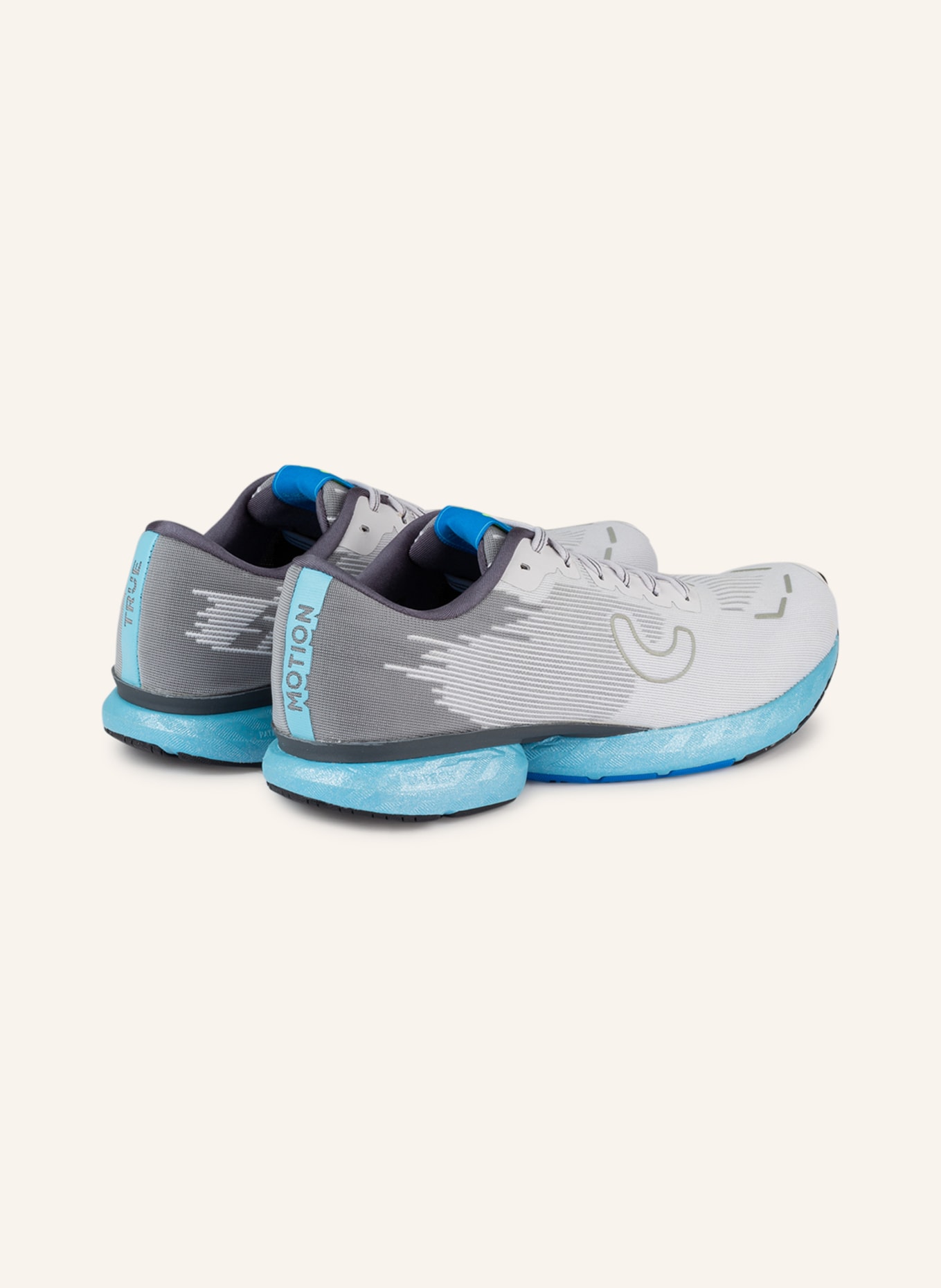 TRUE MOTION Running shoe U-TECH SOLO, Color: LIGHT GRAY/ GRAY/ TURQUOISE (Image 2)