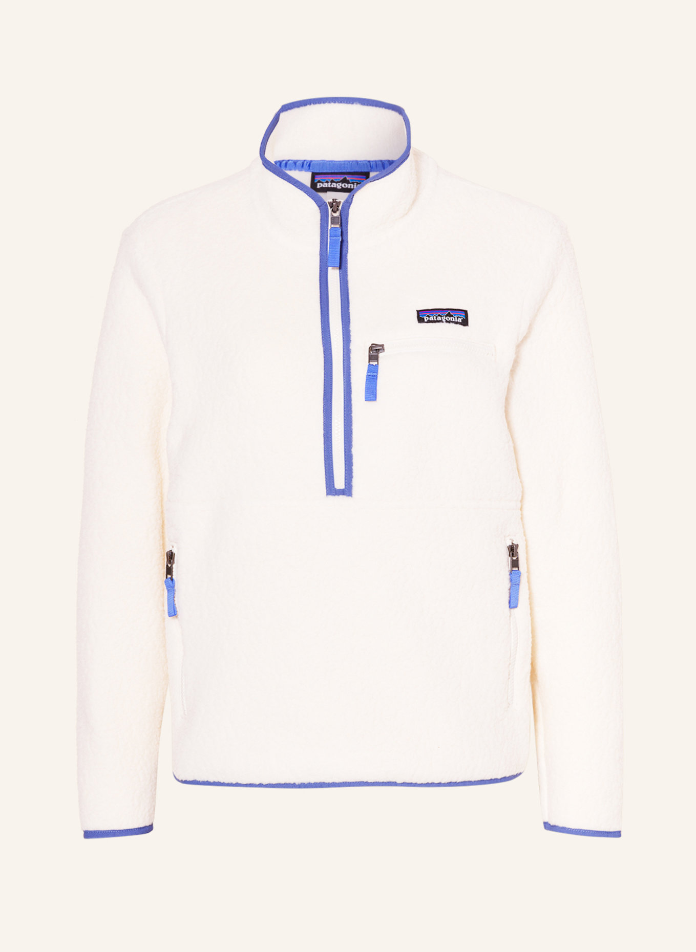 patagonia Slip on jacket RETRO PILE MARSUPIAL in teddy in ecru