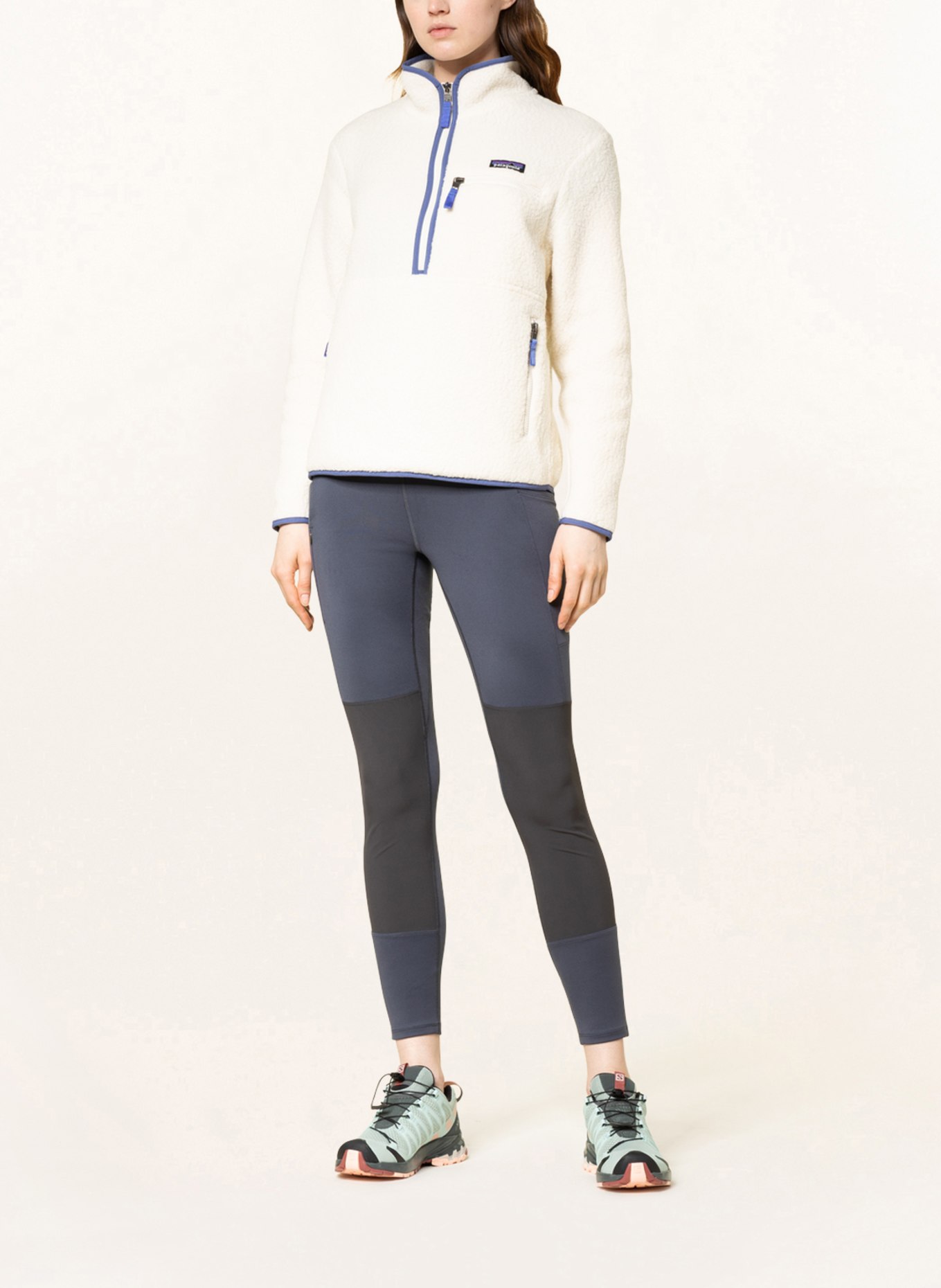 patagonia Fleece-Troyer RETRO PILE MARSUPIAL: ECRU