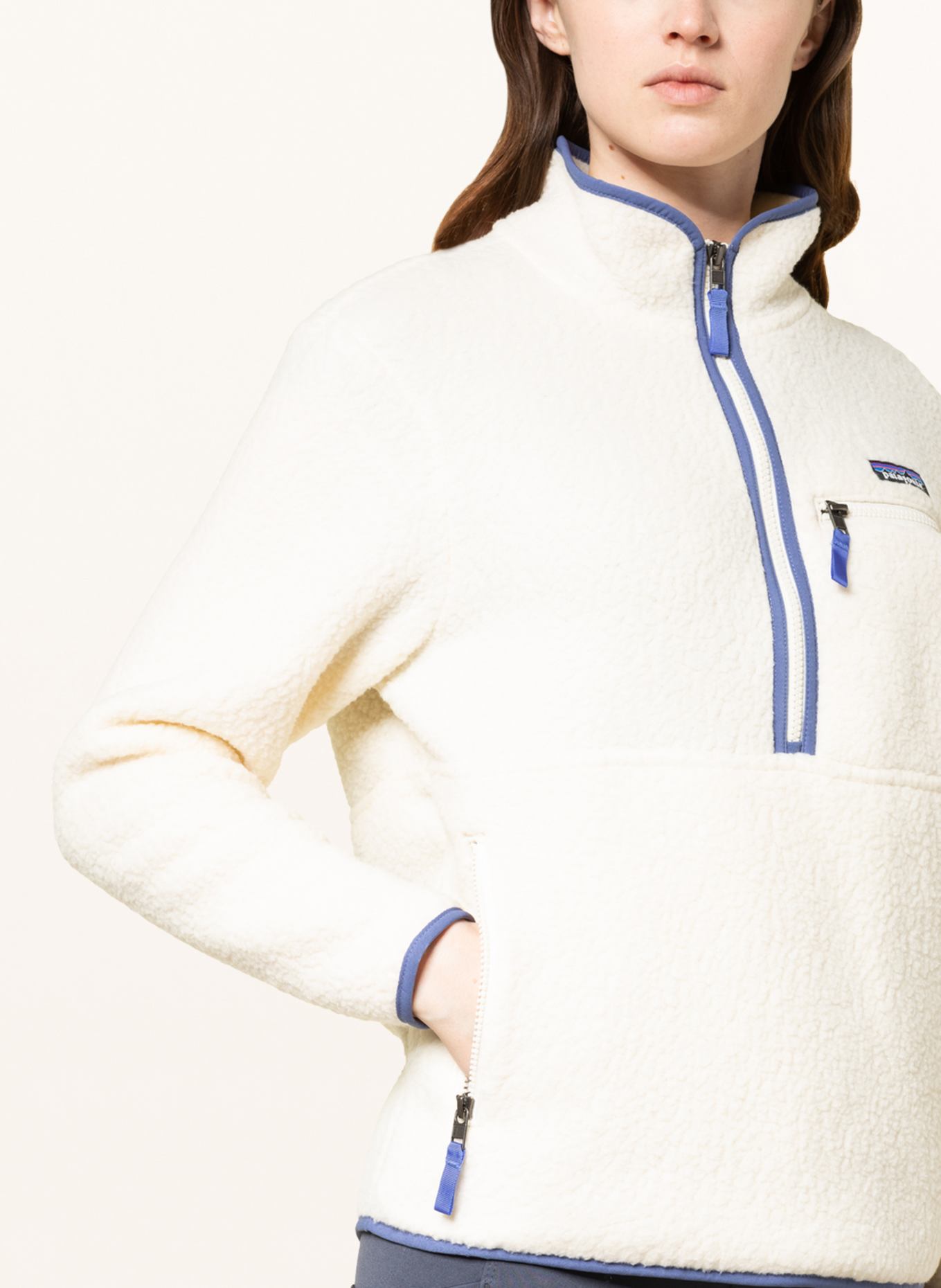 patagonia Fleece-Troyer RETRO PILE MARSUPIAL: ECRU