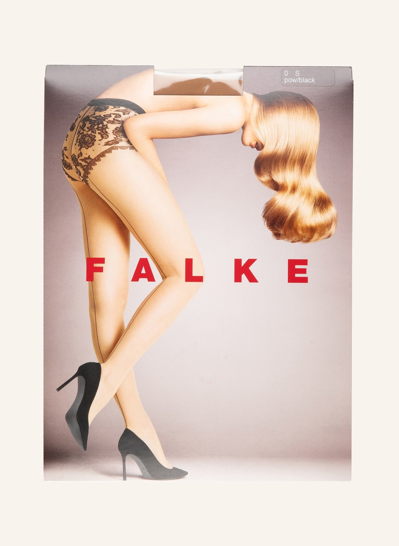 FALKE Nylon pantyhose SHEER LADY, Color: 4343 POW/BLACK (Image 3)