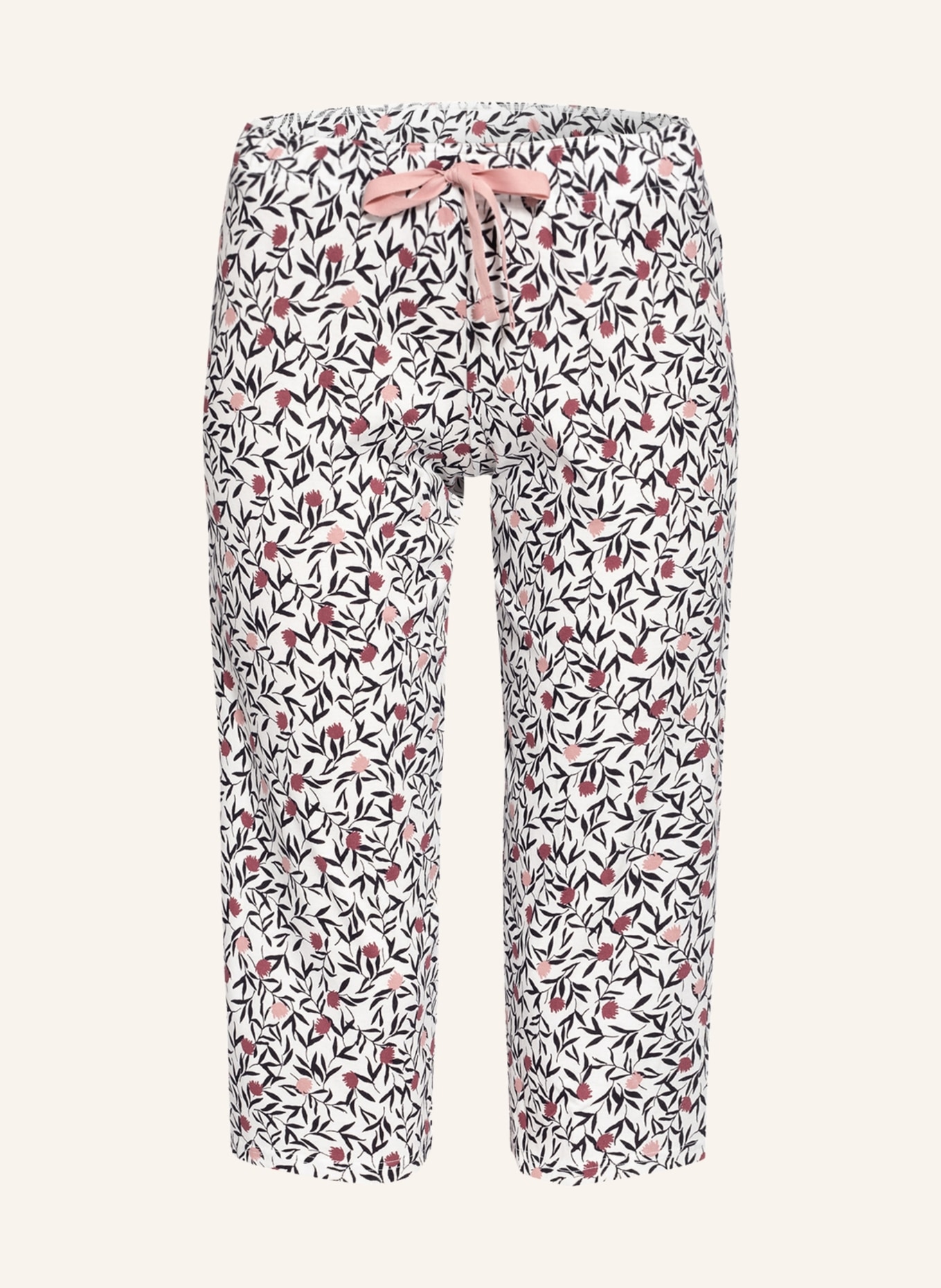CALIDA 7/8 pajama pants FAVOURITES DREAMS, Color: WHITE/ BLACK/ DUSKY PINK (Image 1)