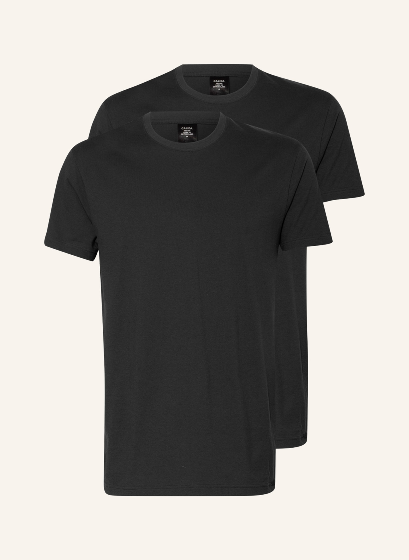 CALIDA 2er-Pack T-Shirts NATURAL BENEFIT , Farbe: SCHWARZ (Bild 1)
