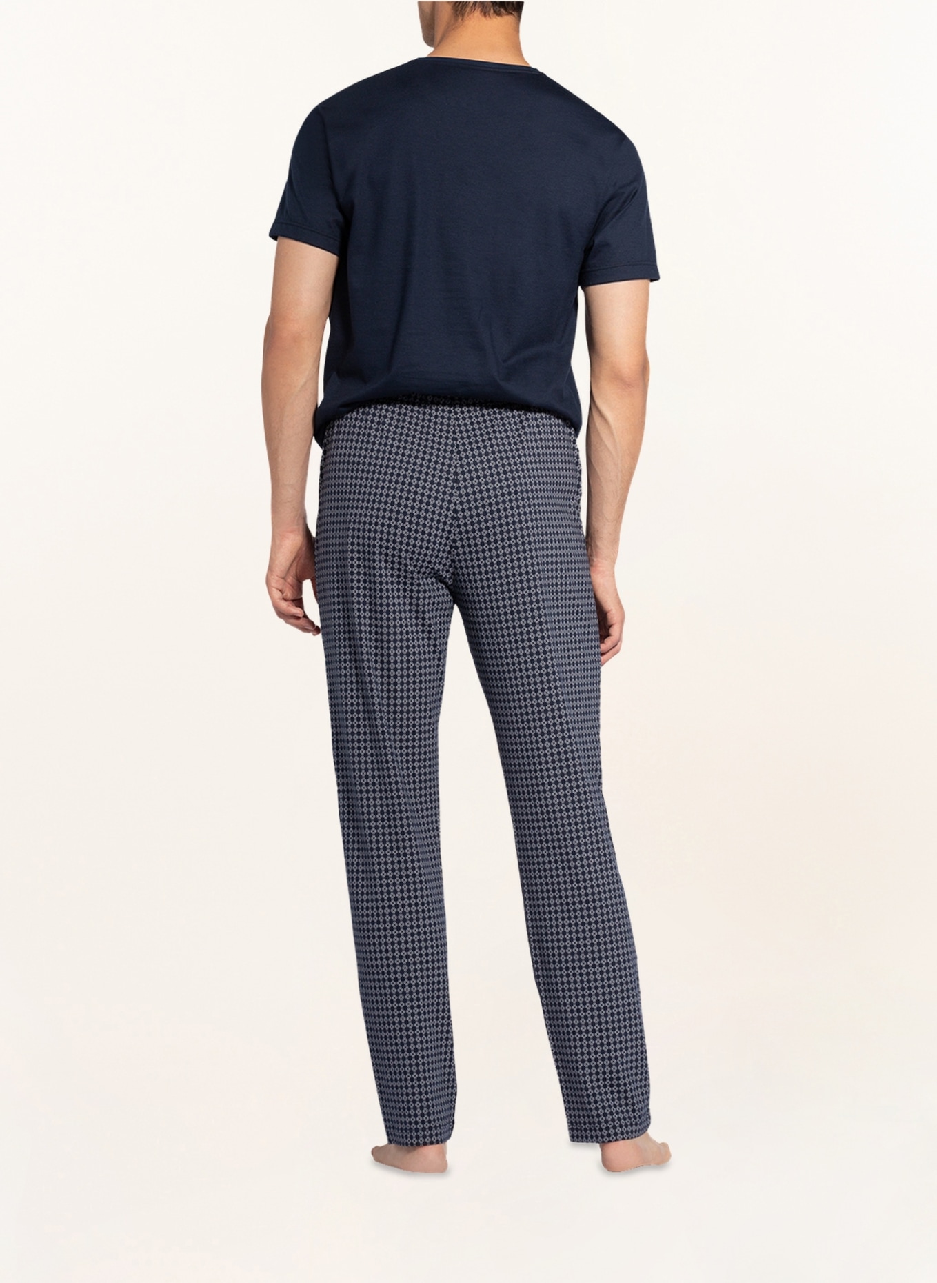 CALIDA Pajama pants REMIX BASIC SLEEP, Color: DARK BLUE/ WHITE (Image 3)